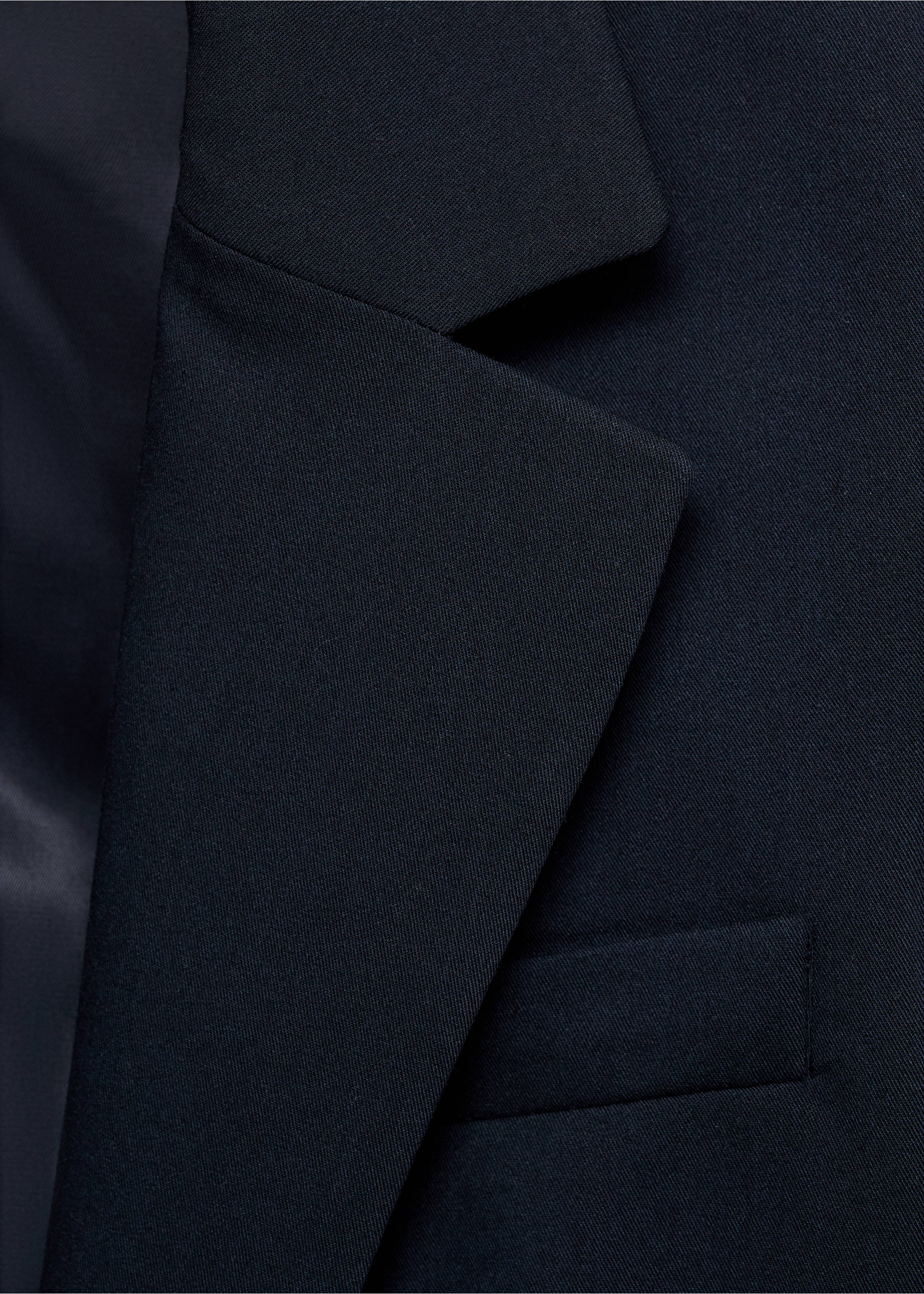 Fitted suit blazer - Details of the article 0, Navy. Ref: 17045806-00.