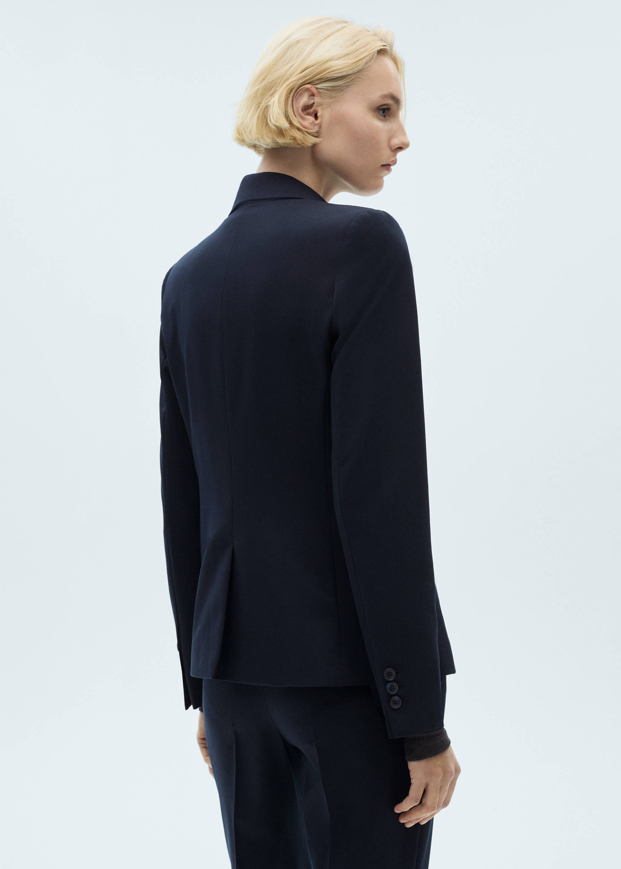 Fitted suit blazer - Reverse of the article