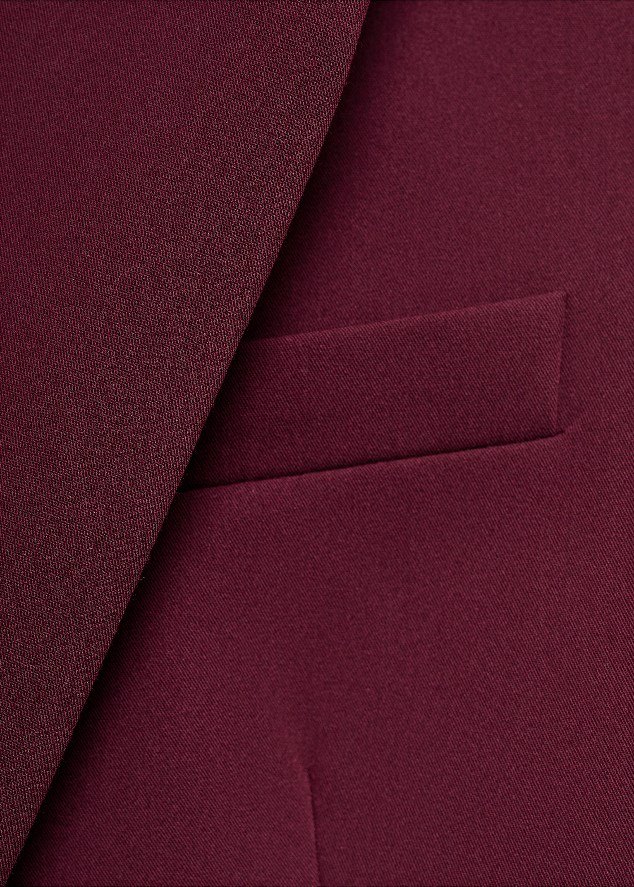 Fitted suit blazer - Details of the article 0, Wine. Ref: 17045806-00.