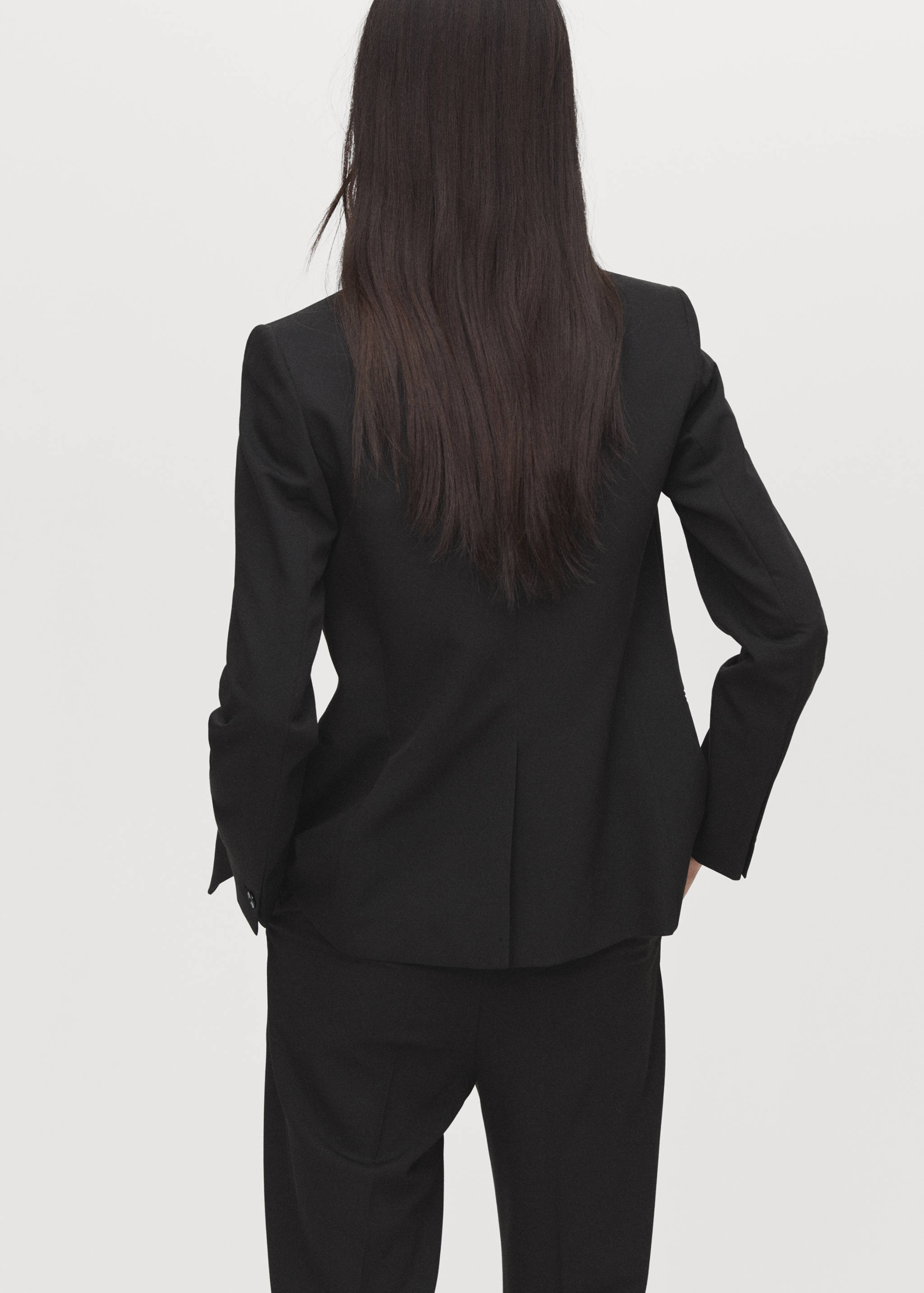 Fitted suit blazer - Reverse of the article