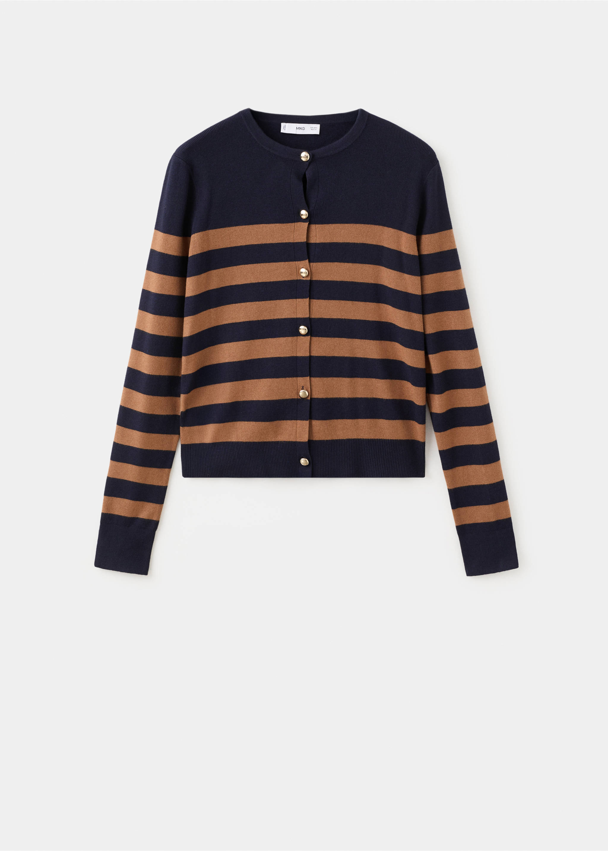 Cardigan with cuff opening - Article without model, Tobacco Brown. Ref: 17045809-00.