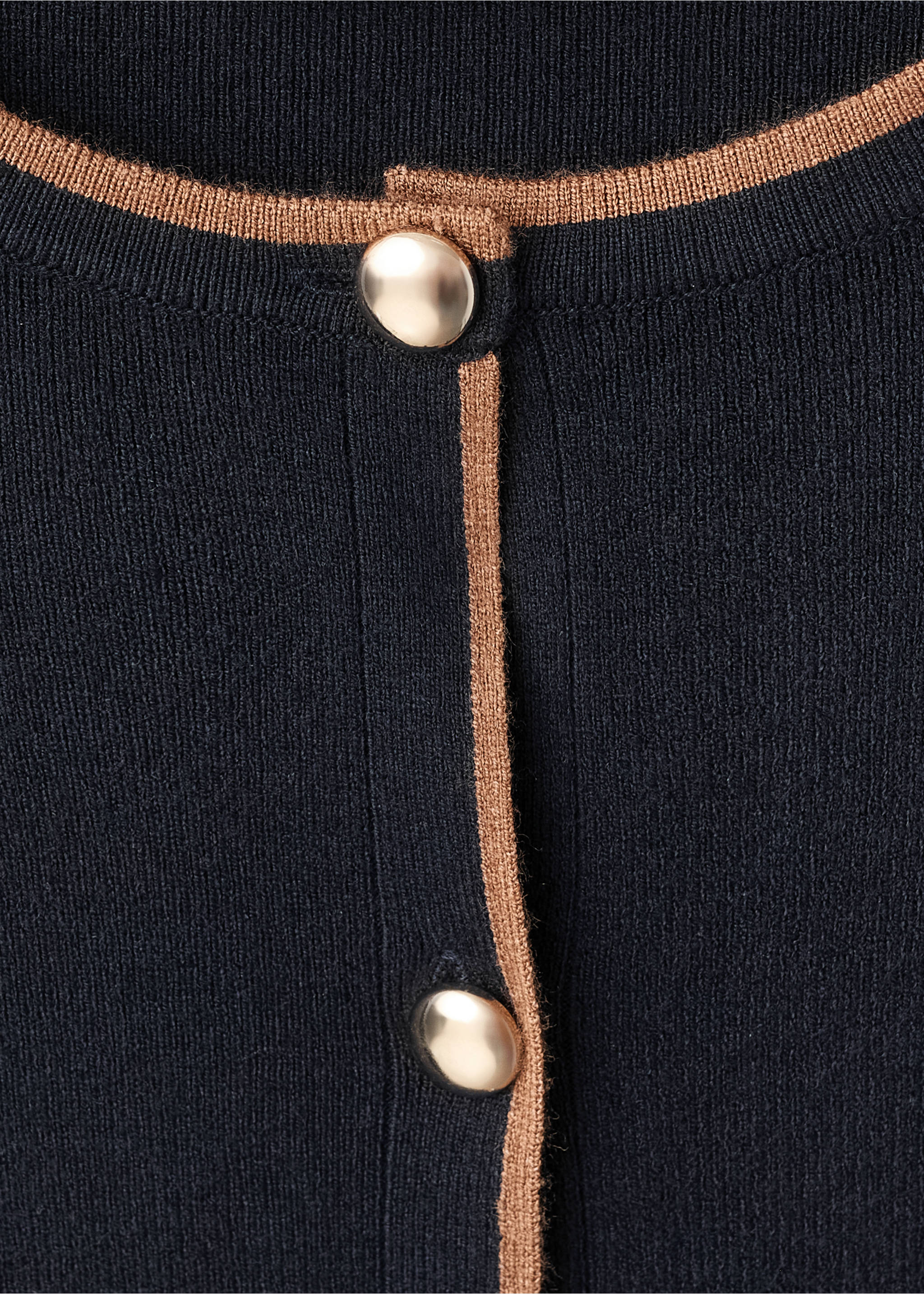 Cardigan with cuff opening - Details of the article 8, Dark Navy. Ref: 17045809-00.