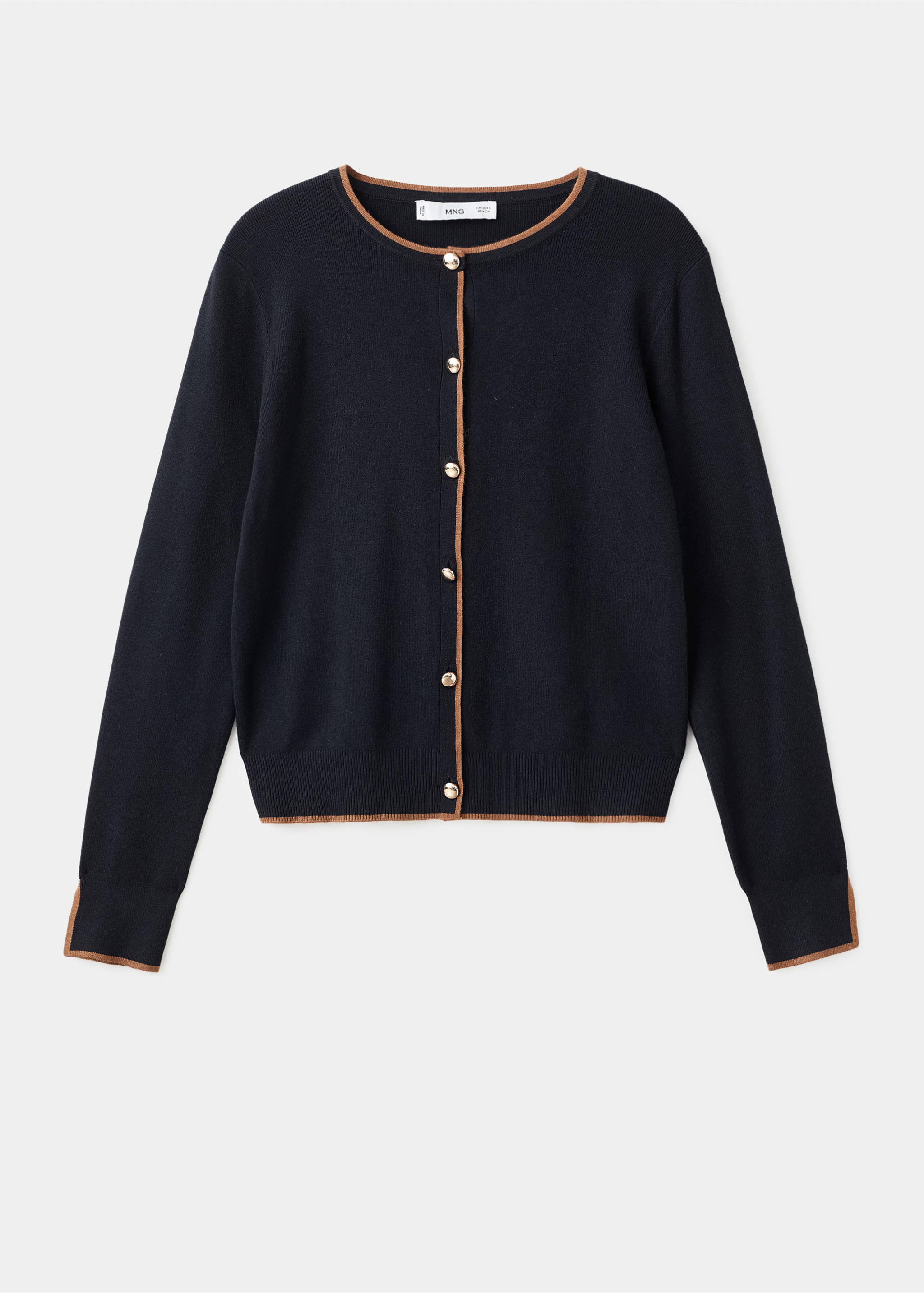 Cardigan with cuff opening - Article without model, Dark Navy. Ref: 17045809-00.