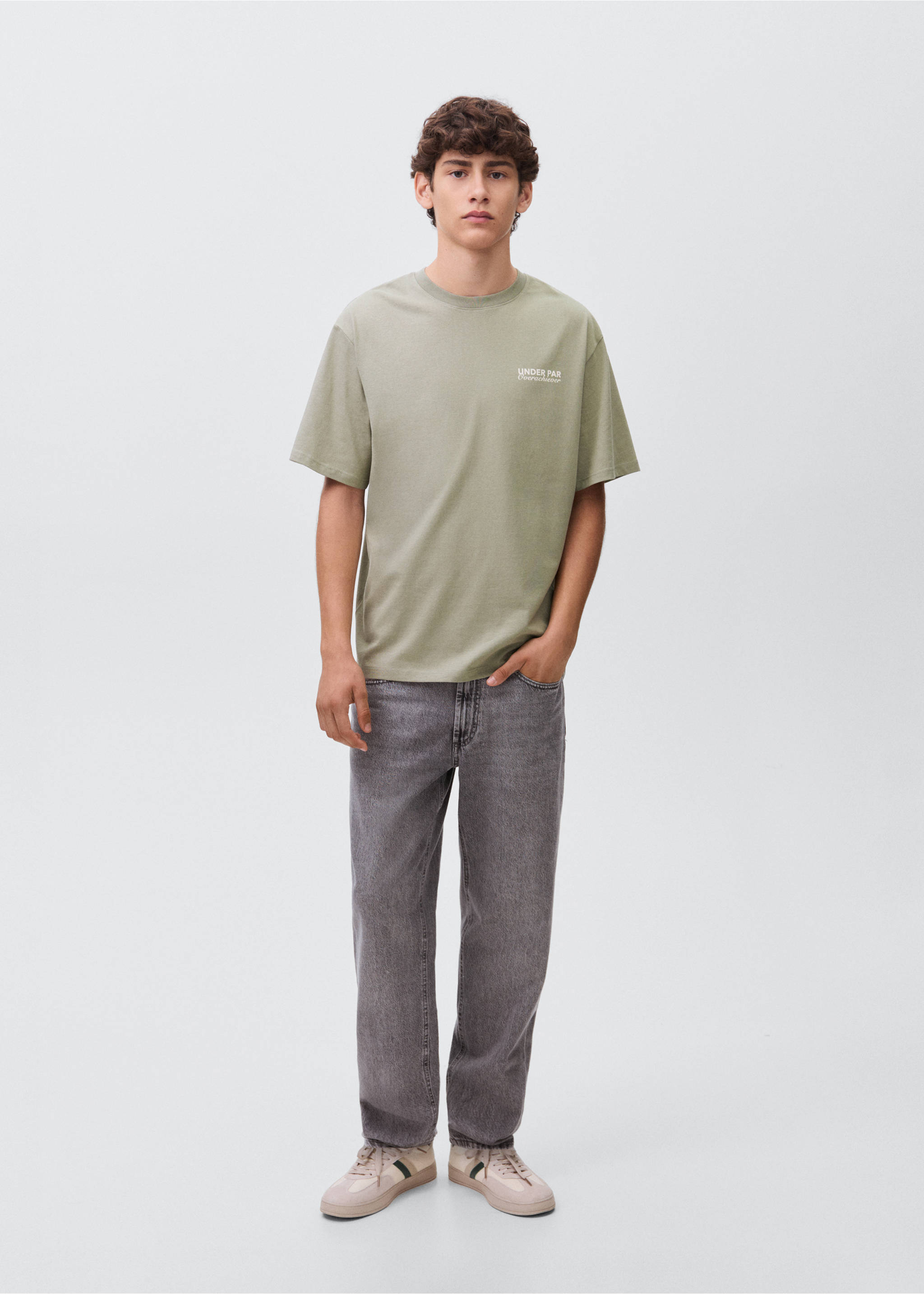 Printed cotton-blend t-shirt - General plane, Green. Ref: 17045810-00.