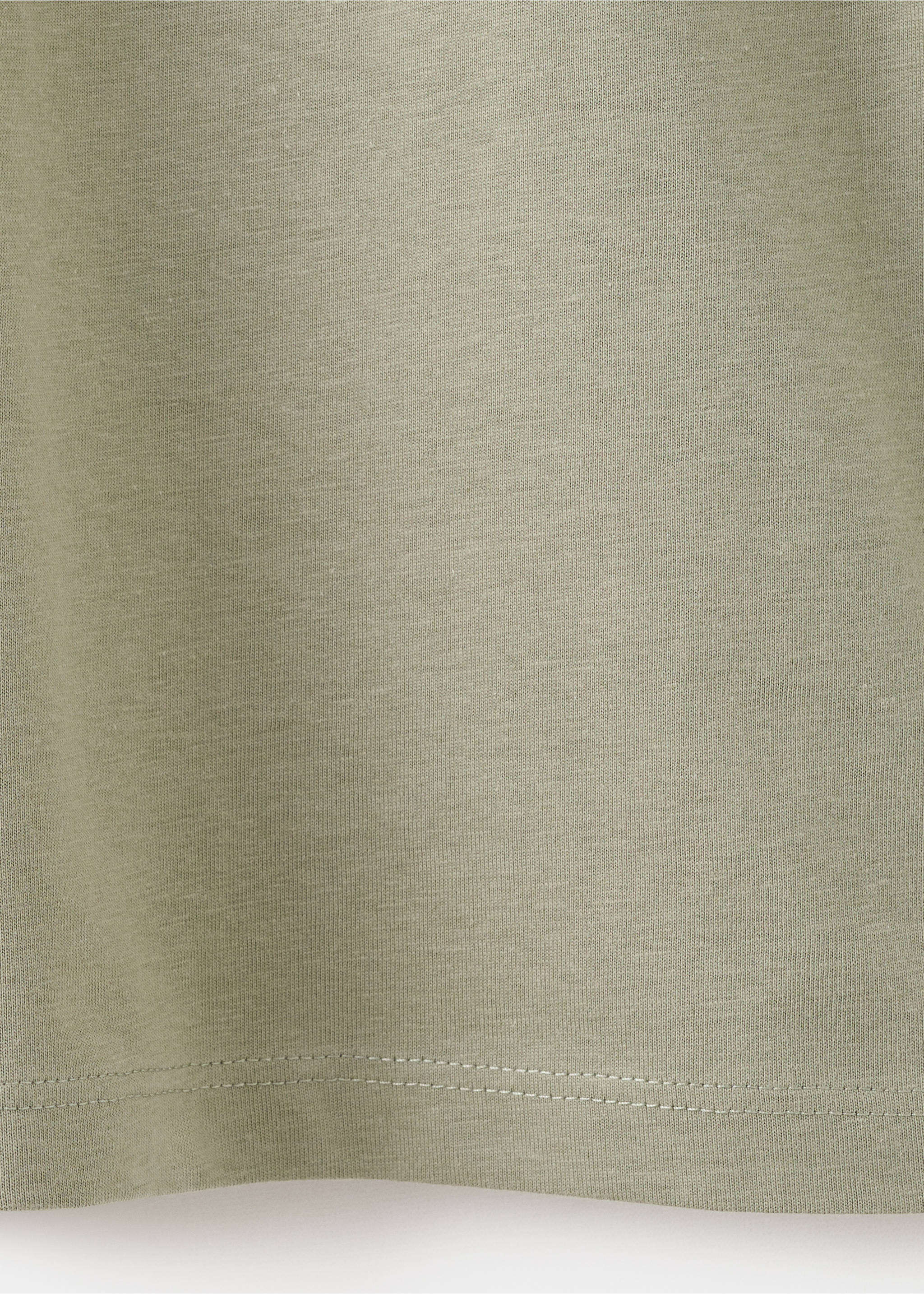 Printed cotton-blend t-shirt - Details of the article 0, Green. Ref: 17045810-00.