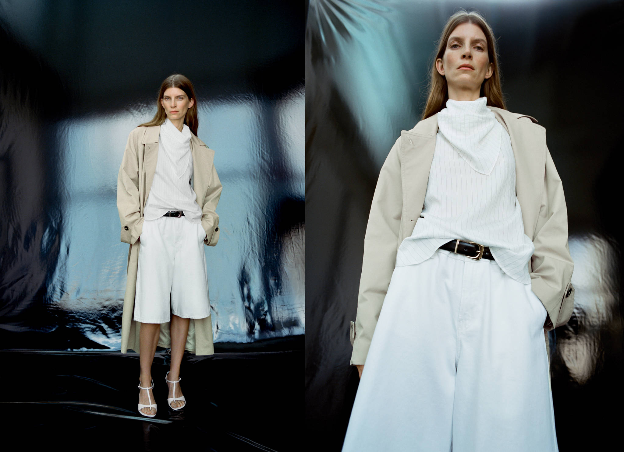 Striped blouse with handkerchief - Panoramic plane