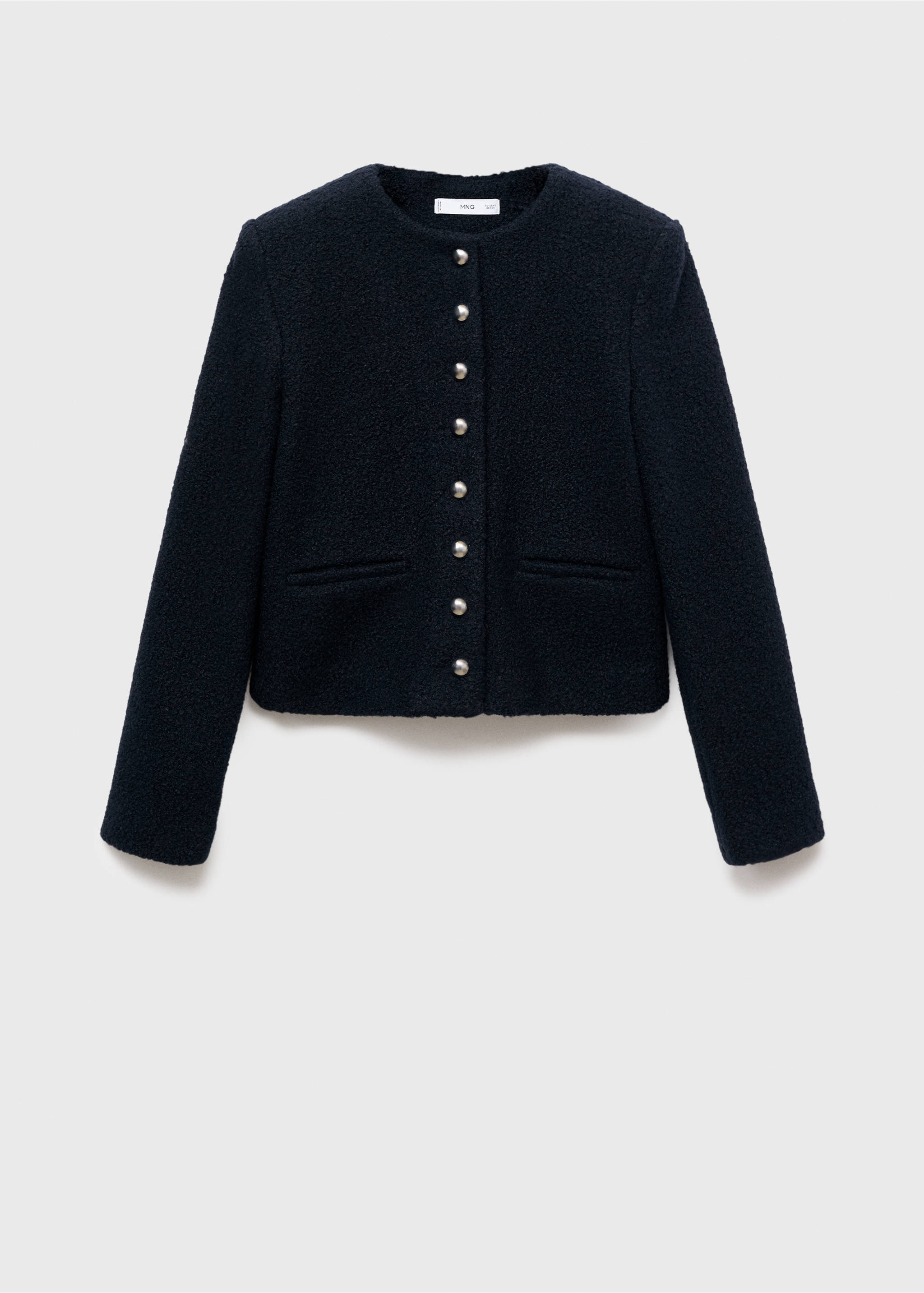 Bouclé jacket with jewel buttons - Article without model, Navy. Ref: 17045817-00.