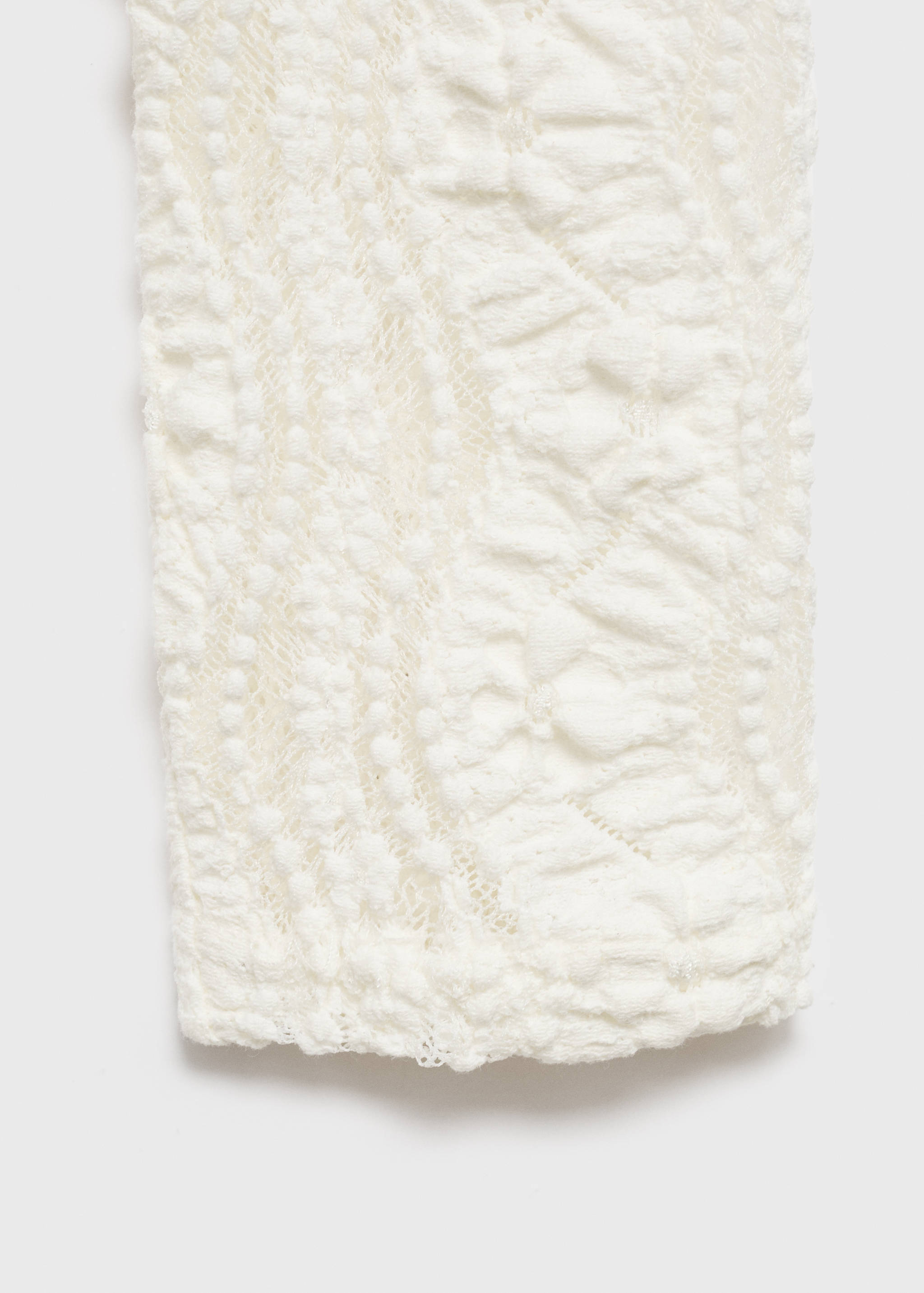 Openwork sweater with perkins collar - Details of the article 8