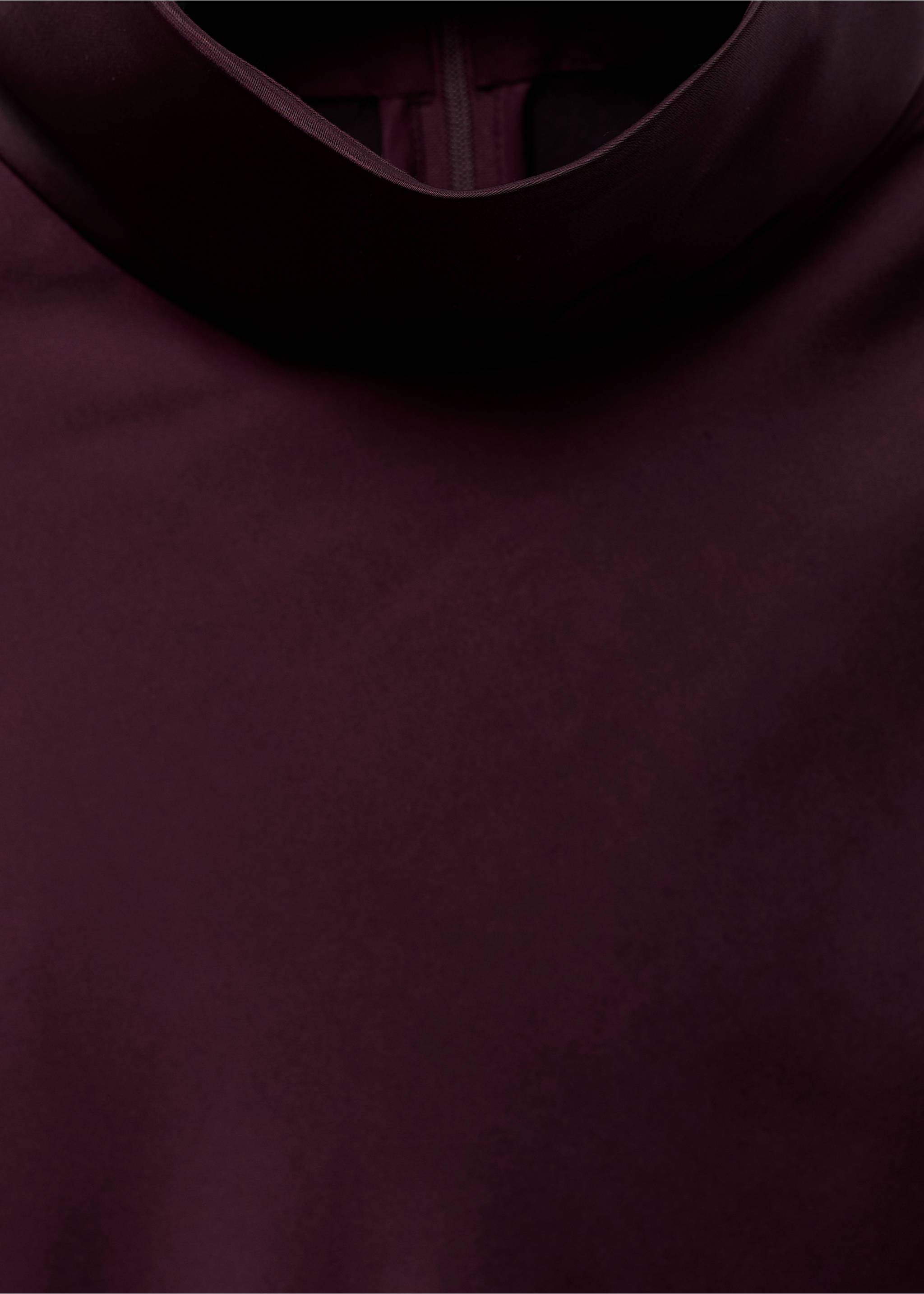 High collar satin blouse - Details of the article 0, Purple. Ref: 17045826-00.