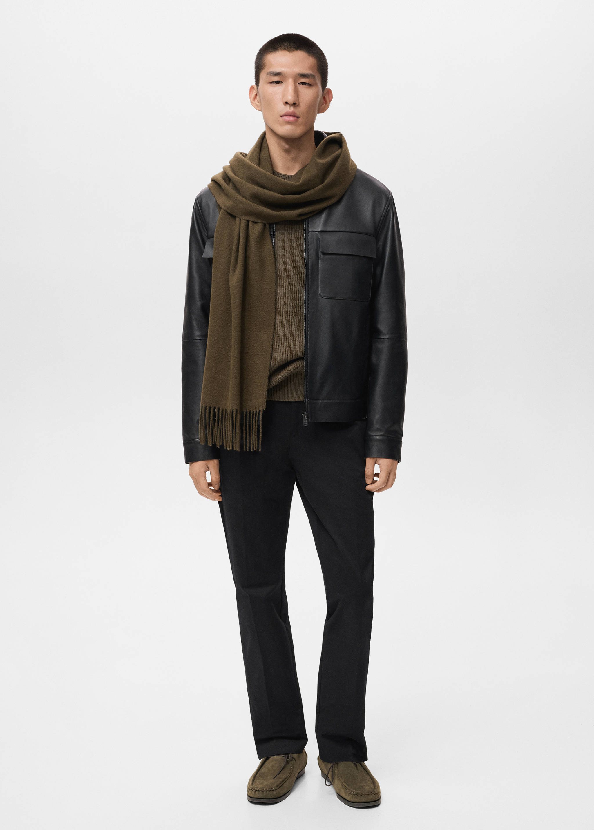 Blouson 100 % cuir poches - Plan général