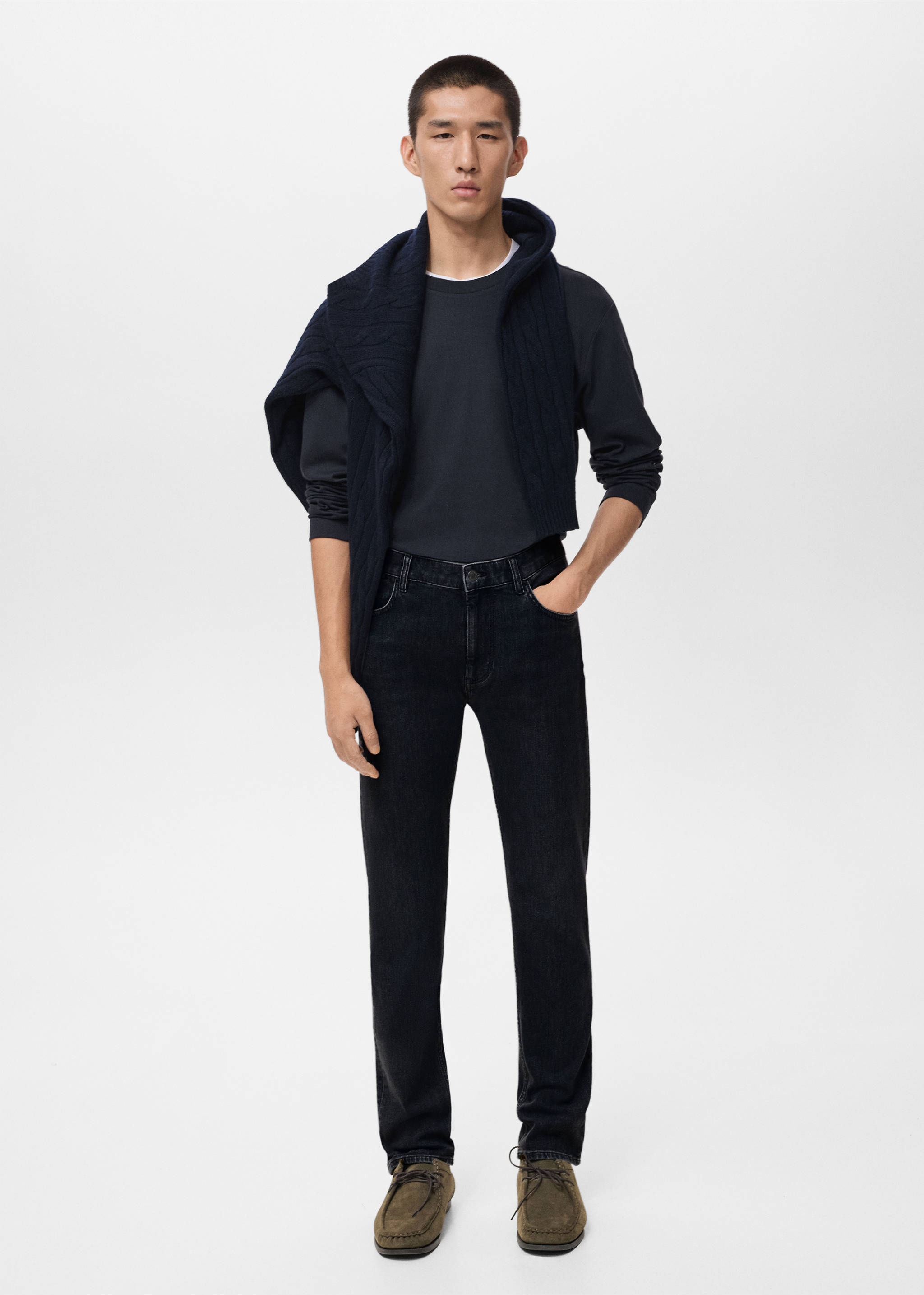 Jean Patrick slim fit Ultra Soft Touch - Plan général, Black denim. Ref: 17045970-00.