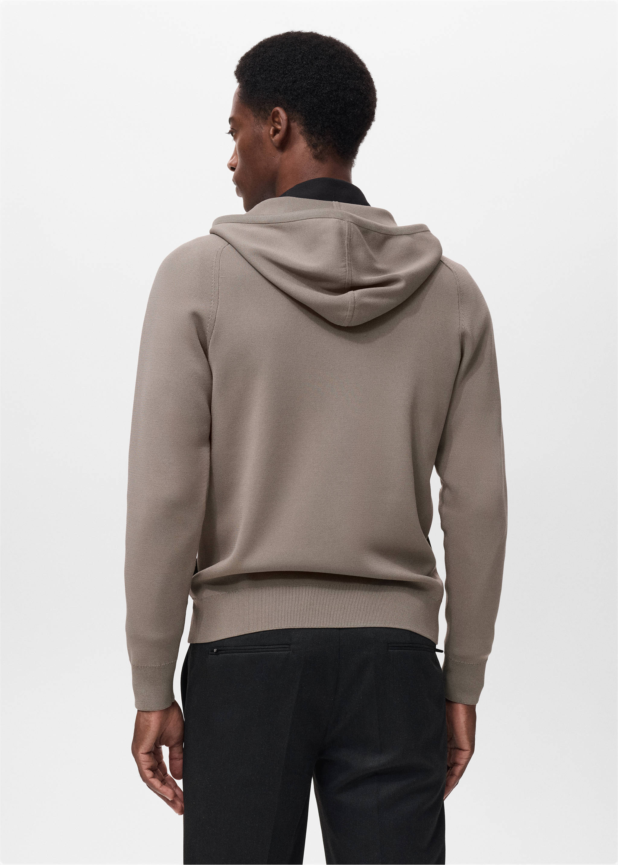 Thermoregulating zip-up sweatshirt - Reverse of the article, Medium Brown. Ref: 17045973-00.