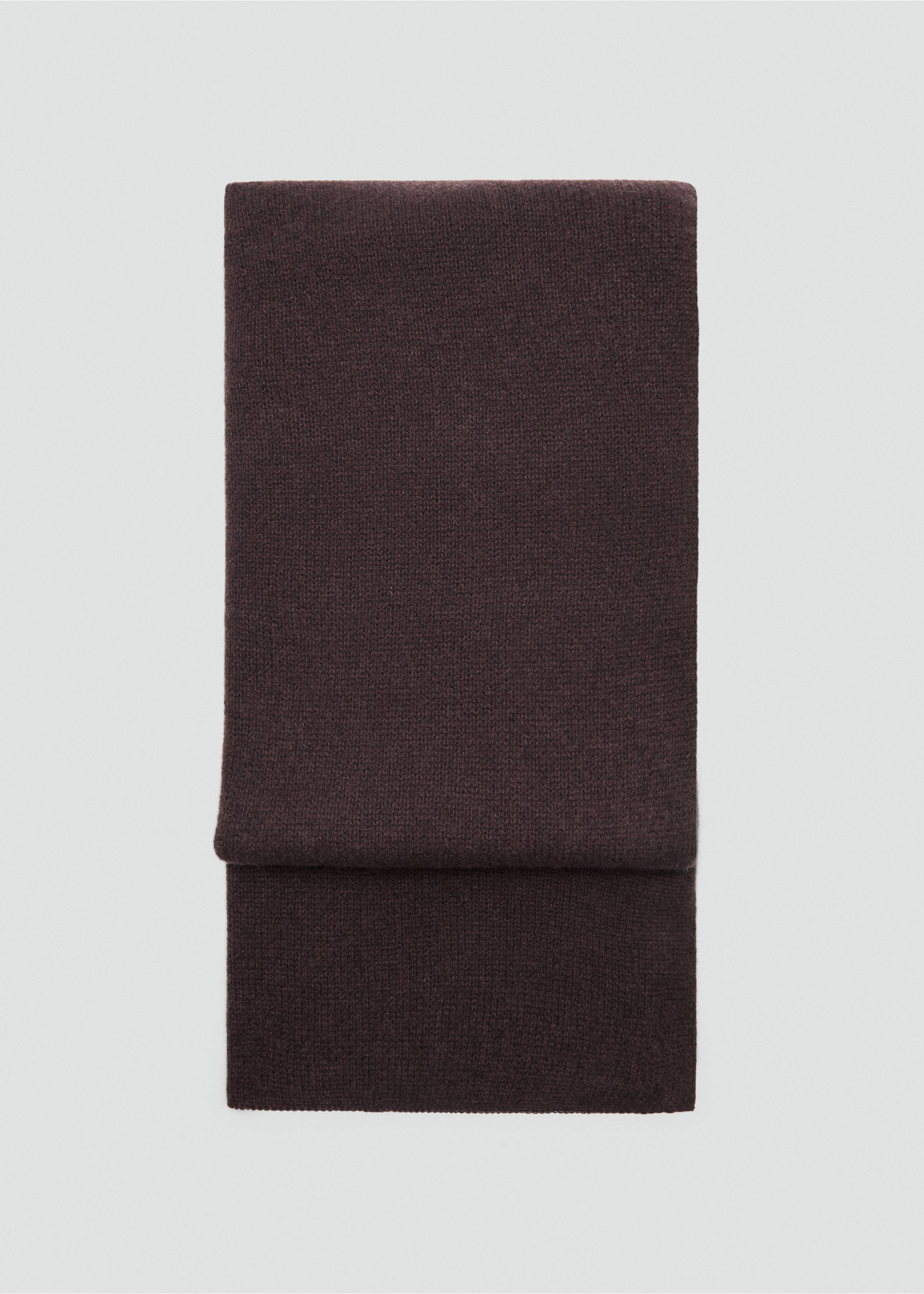 100% cashmere scarf - Article without model, Chocolate. Ref: 17045976-00.