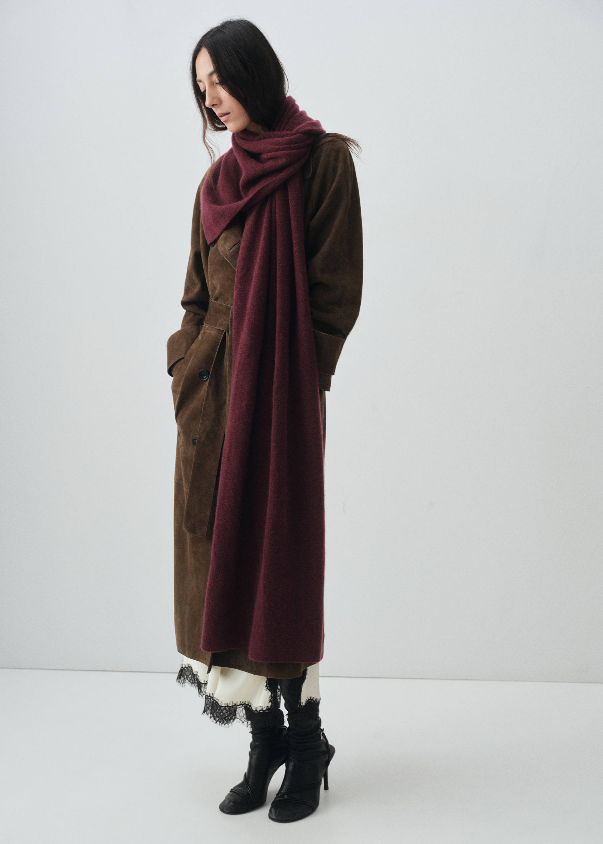 100% cashmere scarf - General plane