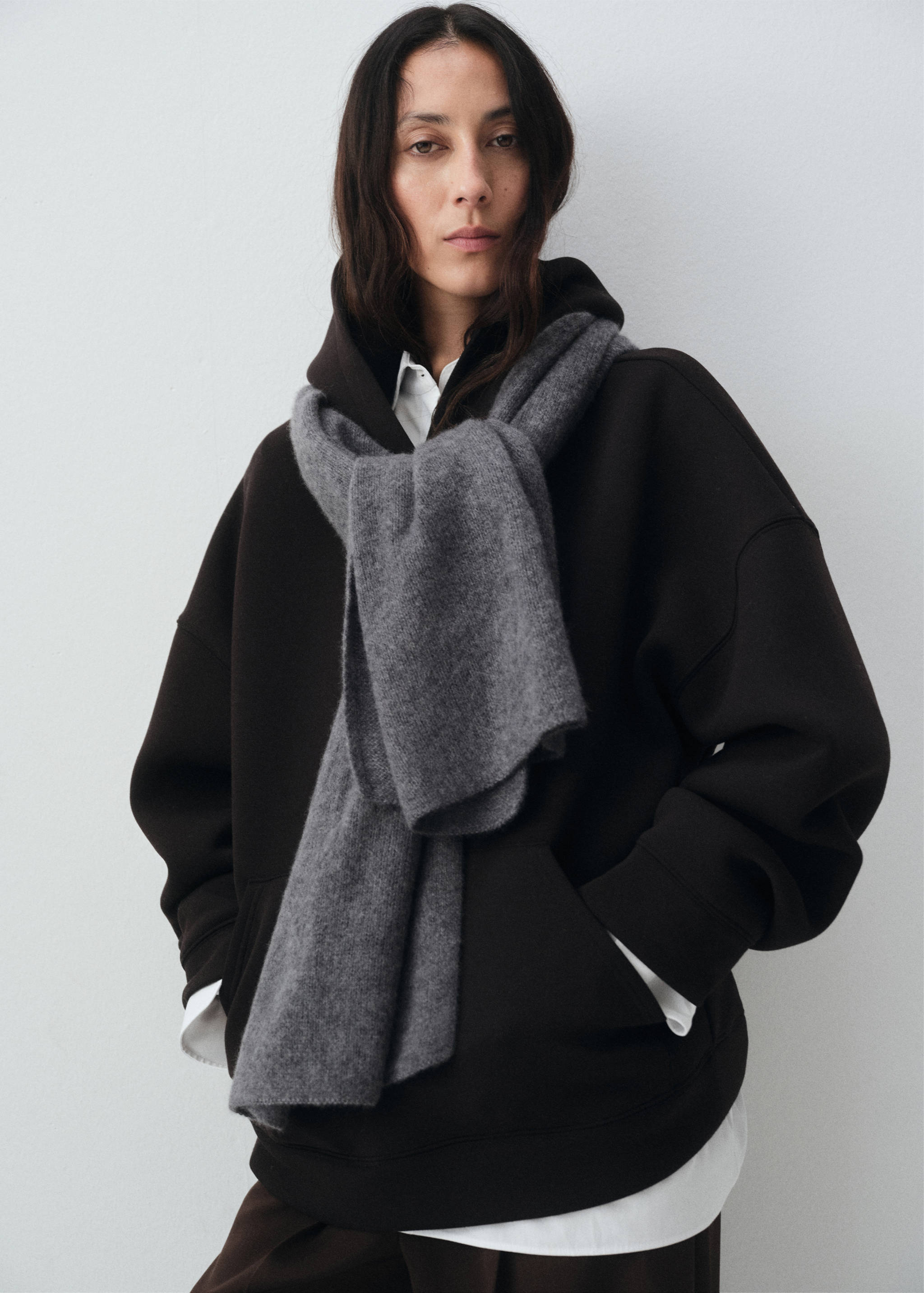 100% cashmere scarf - General plane