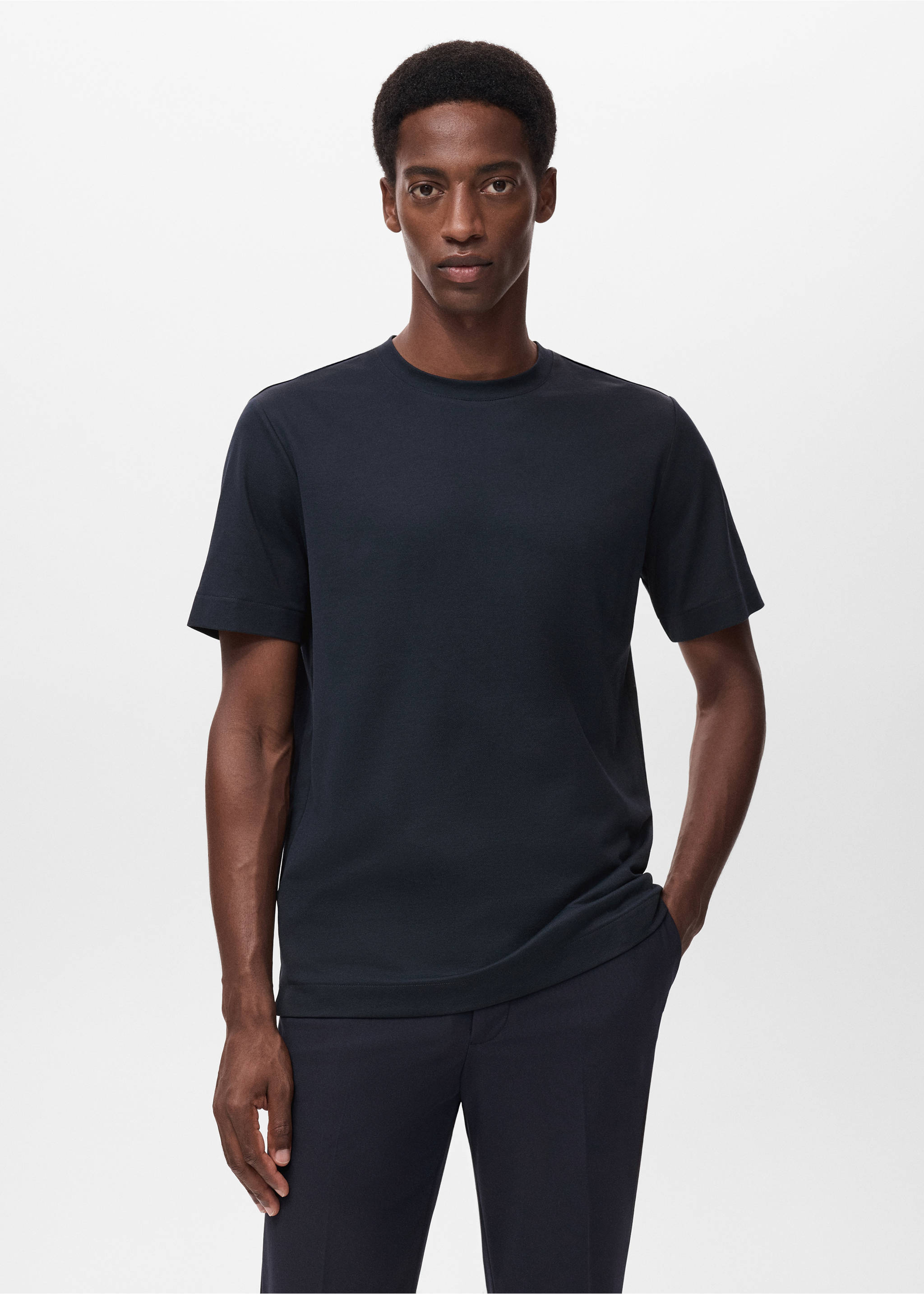 T-shirt regular fit Thermolite® - Plano médio, Azul-marinho. Ref: 17045977-00.