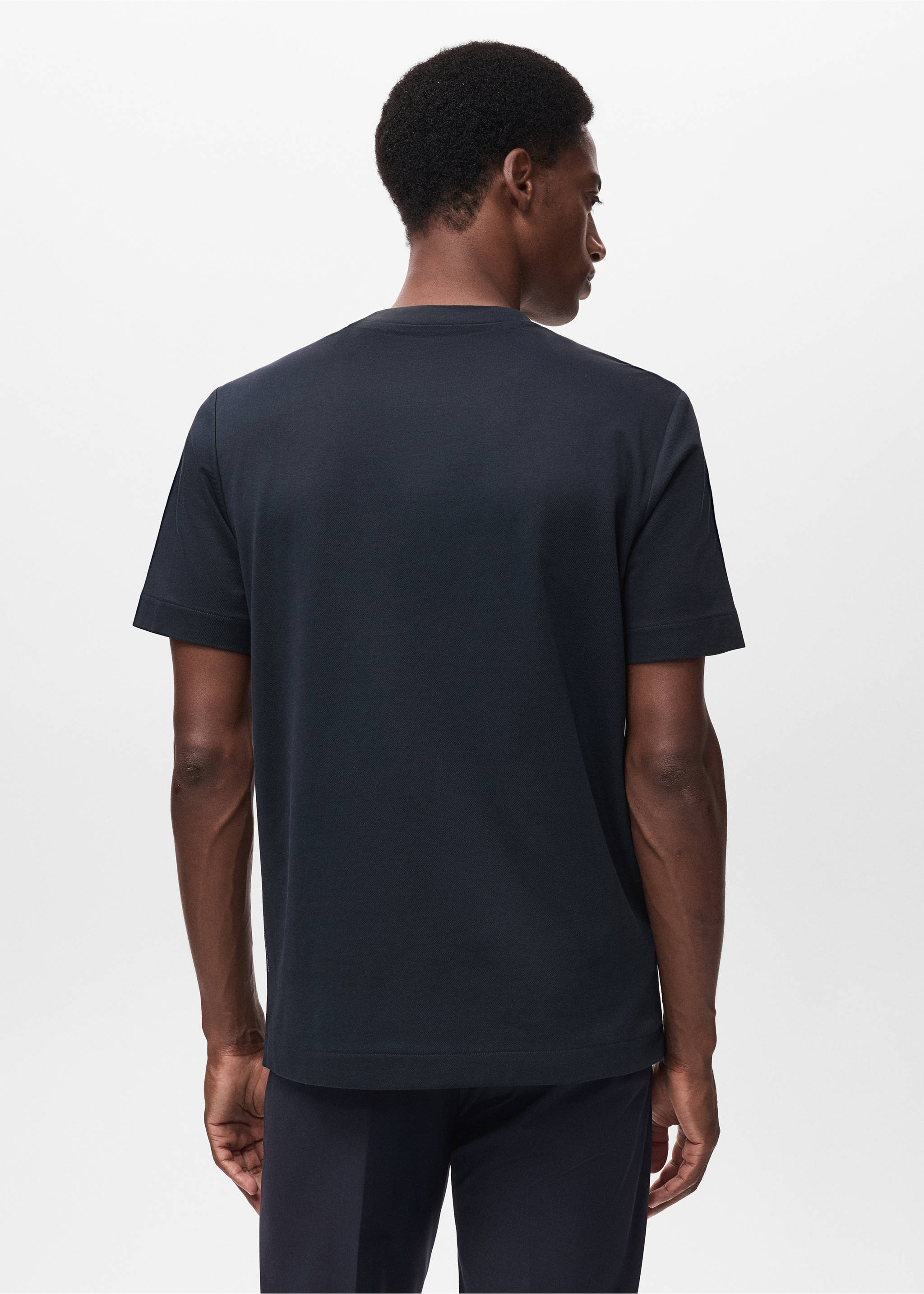 T-shirt regular fit Thermolite® - Verso do artigo, Azul-marinho. Ref: 17045977-00.