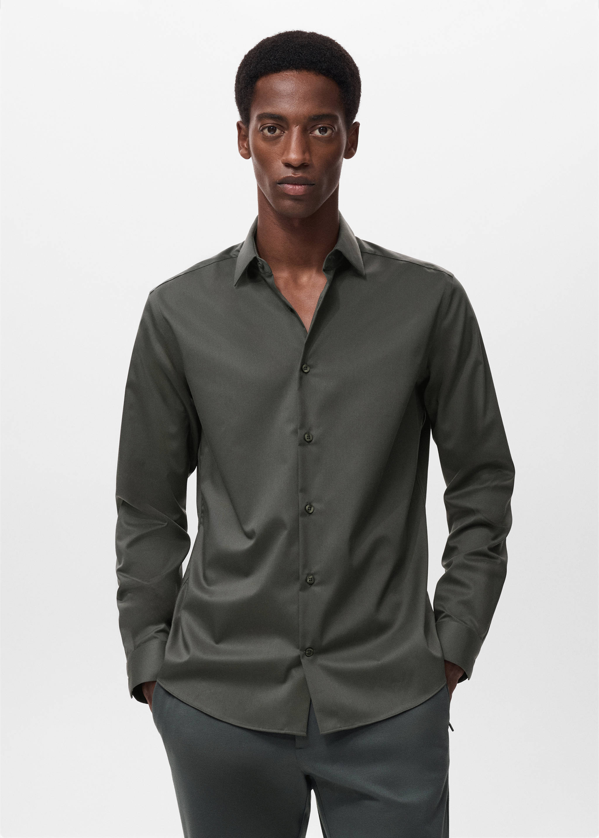 Comfort stretch non-iron shirt - Medium plane