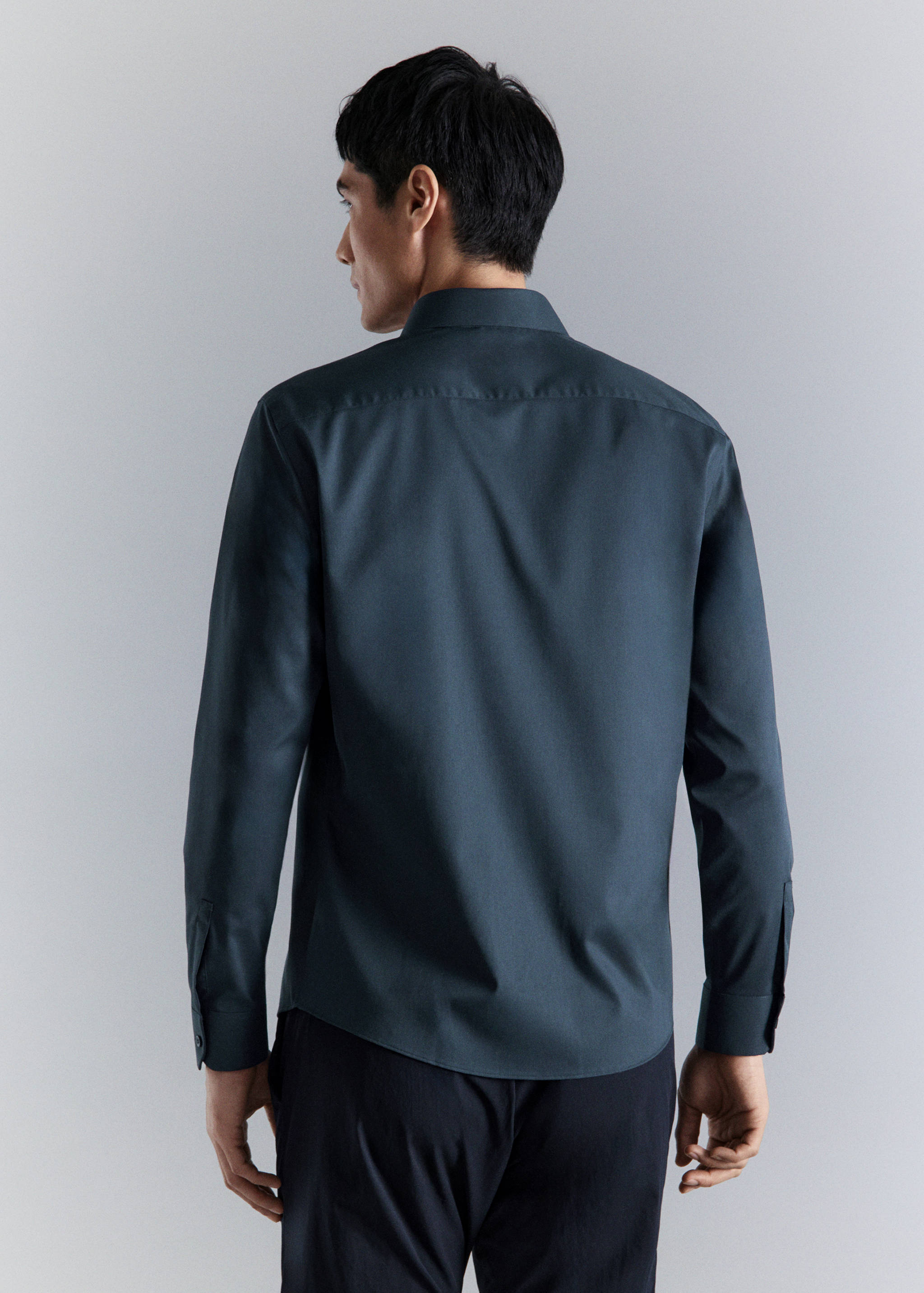 Comfort stretch non-iron shirt - Reverse of the article