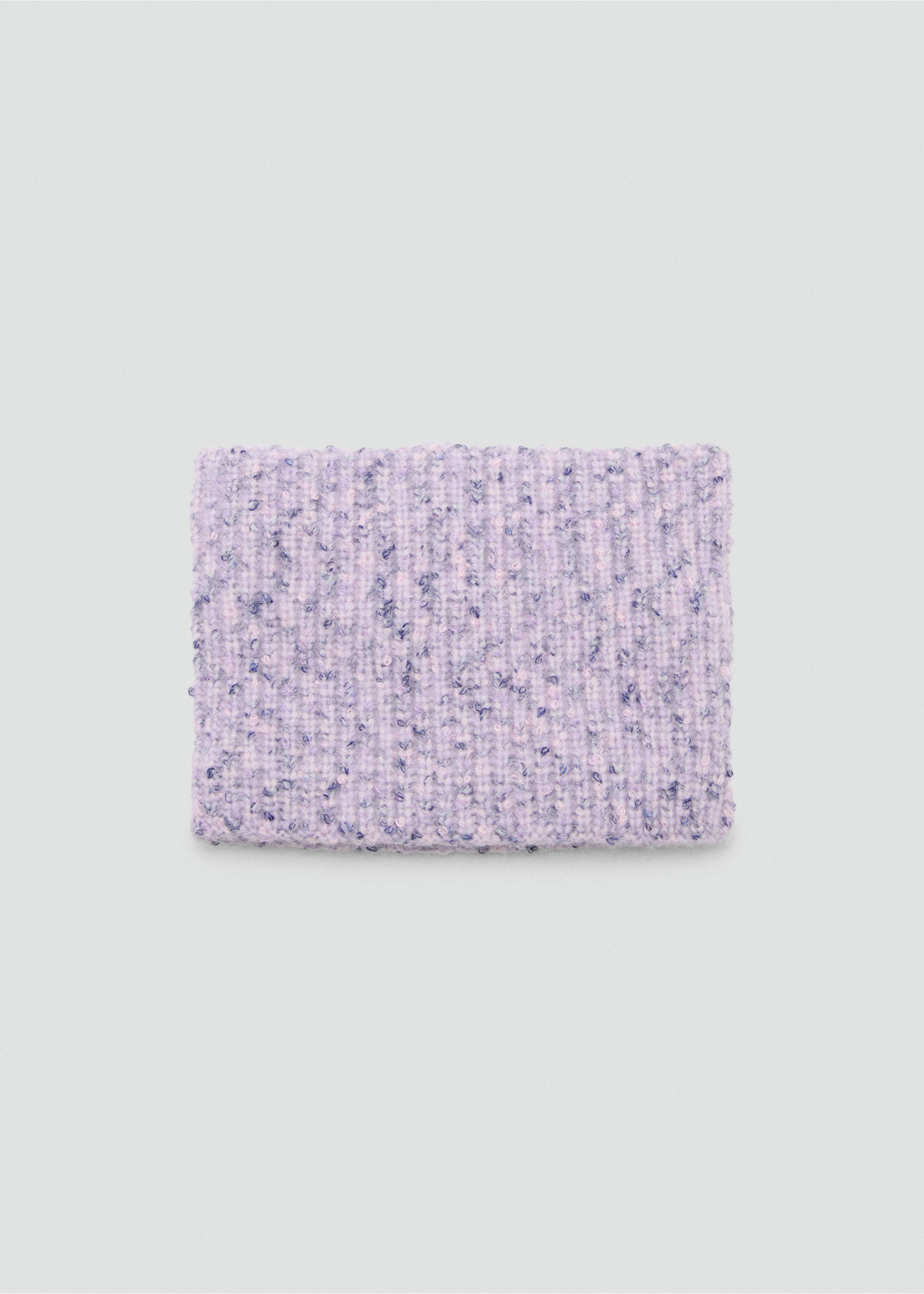 Flecked knit scarf - Article without model, Lilac. Ref: 17045981-00.