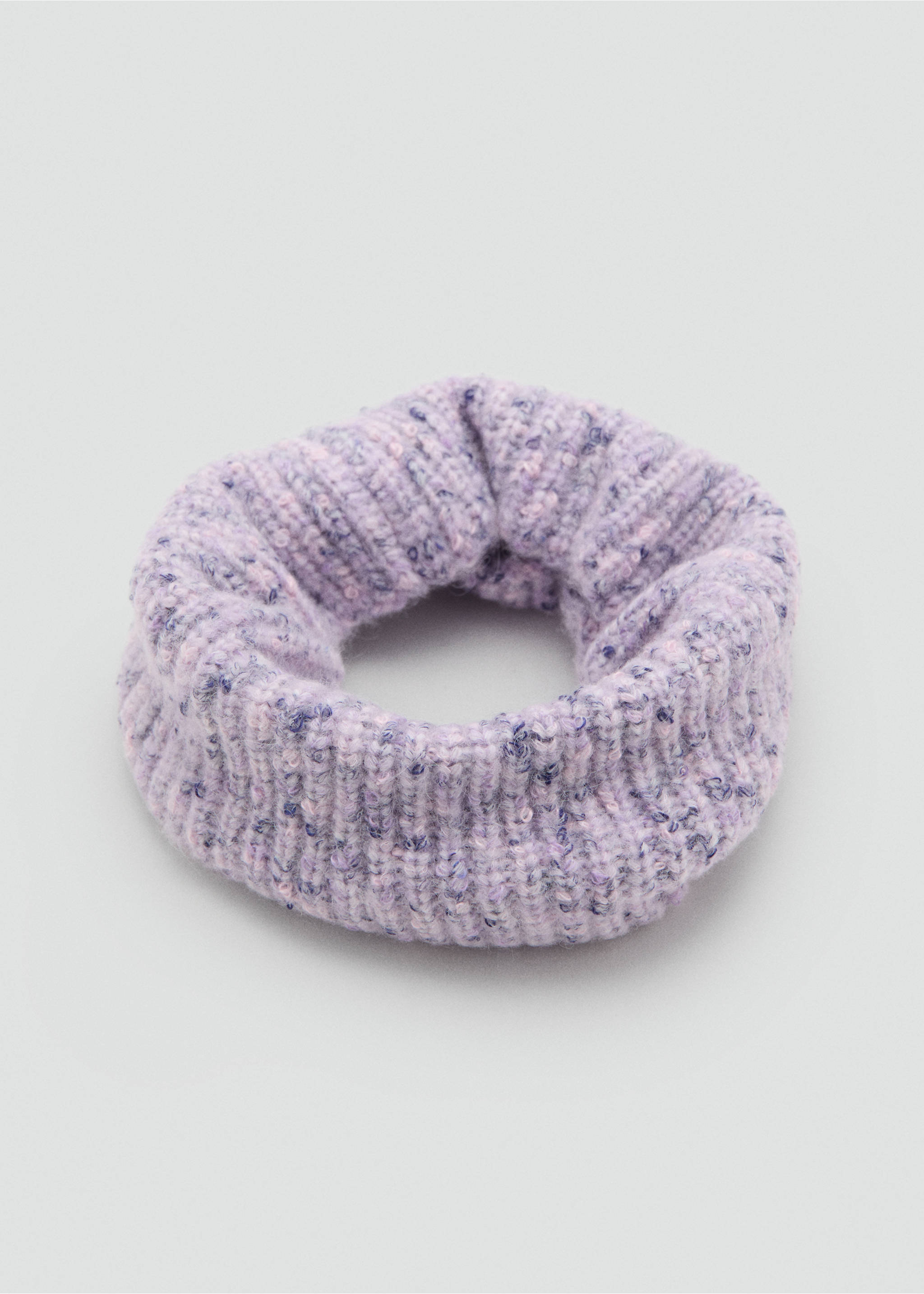 Flecked knit scarf - Details of the article 1, Lilac. Ref: 17045981-00.