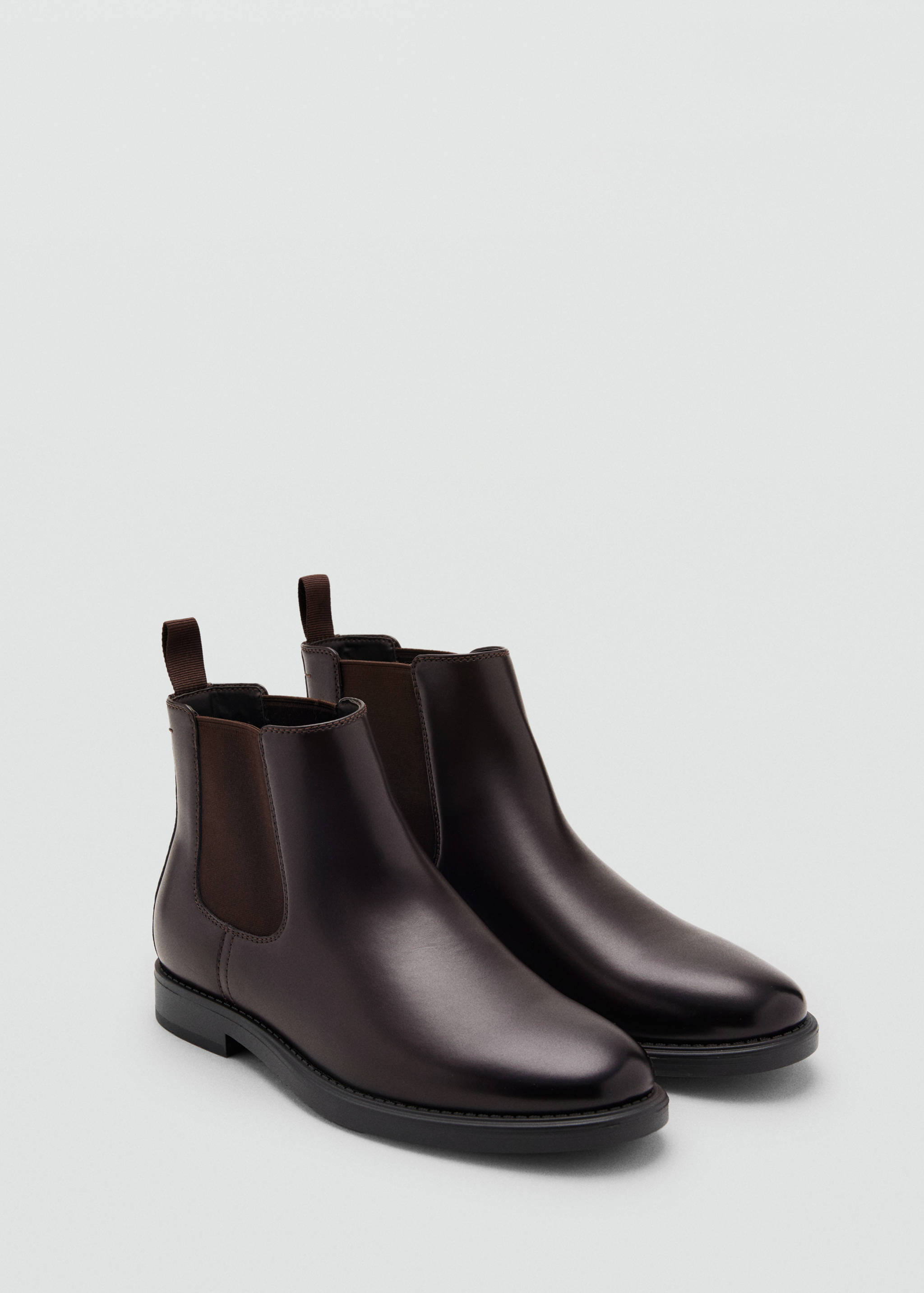 Faux-leather chelsea ankle boots - Medium plane