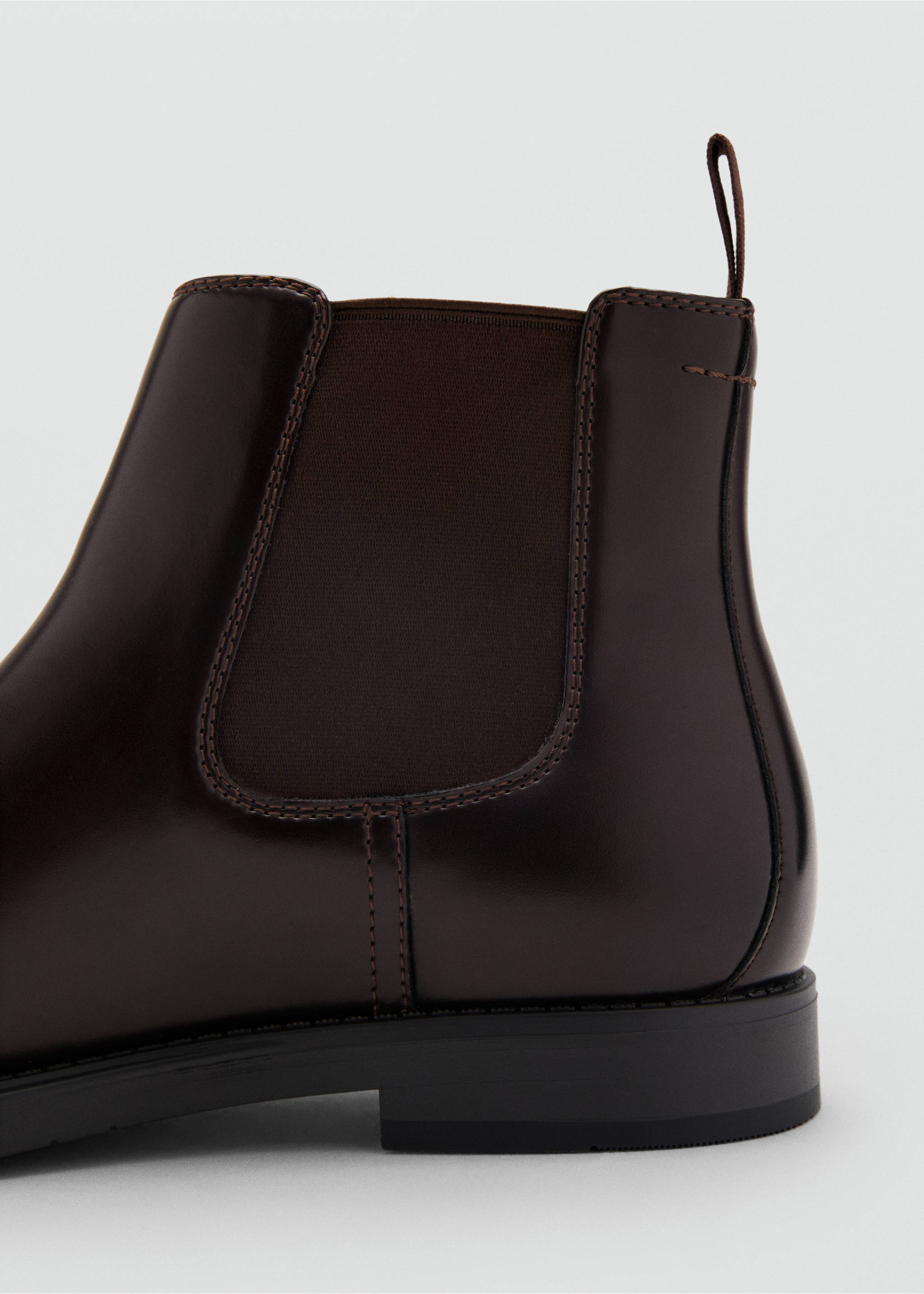Faux-leather chelsea ankle boots - Details of the article 1, Brown. Ref: 17045983-00.