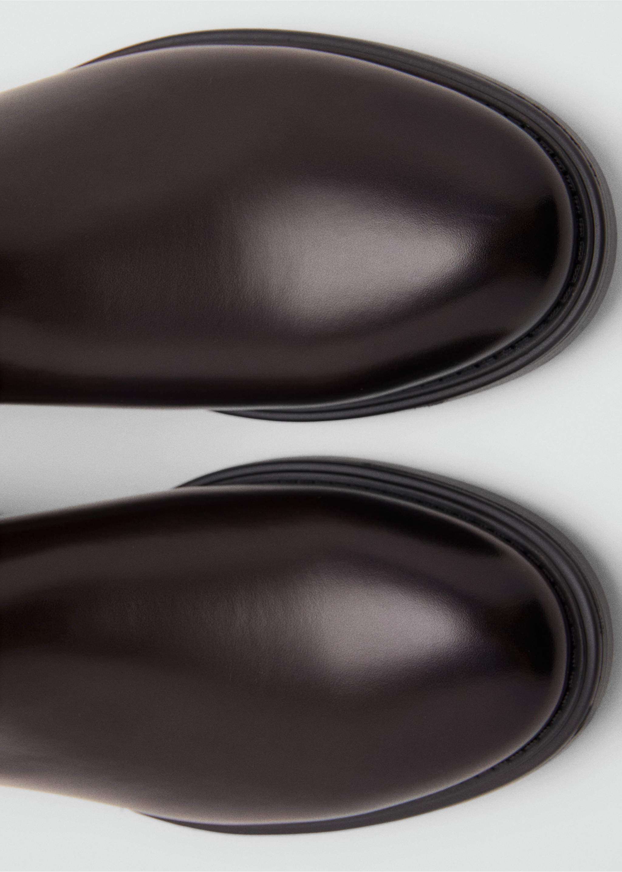 Faux-leather chelsea ankle boots - Details of the article 2, Brown. Ref: 17045983-00.