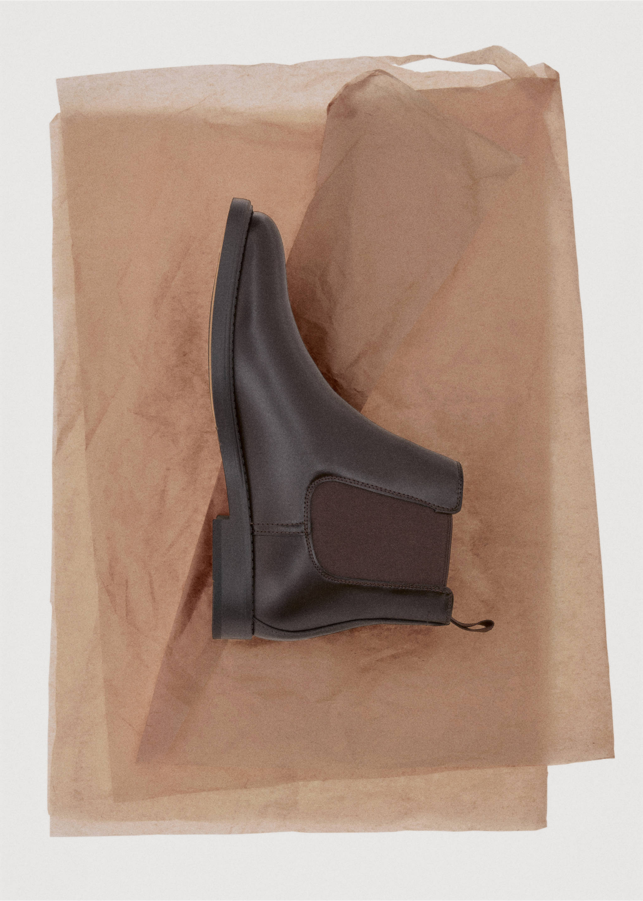 Faux-leather chelsea ankle boots - Details of the article 9, Brown. Ref: 17045983-00.