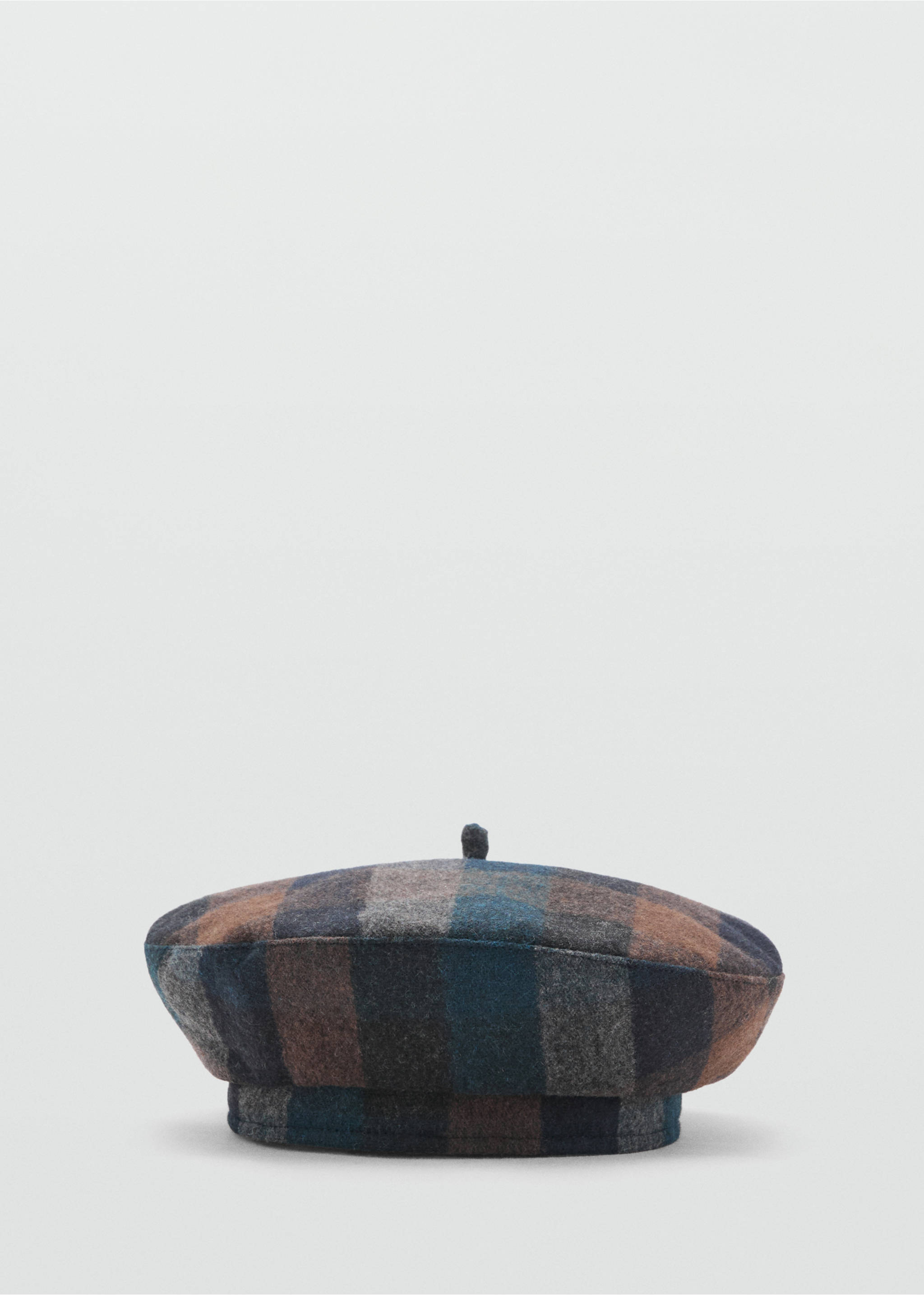 Check beret - Article without model, Blue. Ref: 17045989-00.