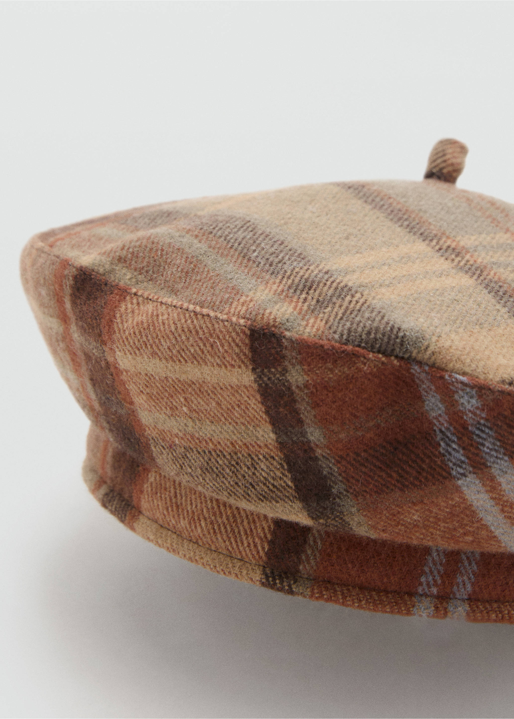 Kockás sapka - Felezősík, Barna. Ref: 17045993-00.