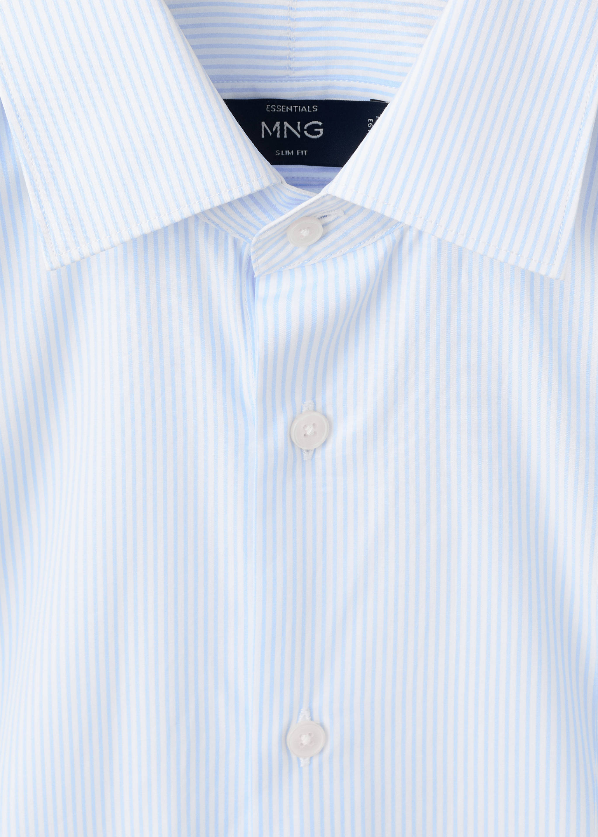 100% cotton striped slim-fit shirt - Details of the article 8