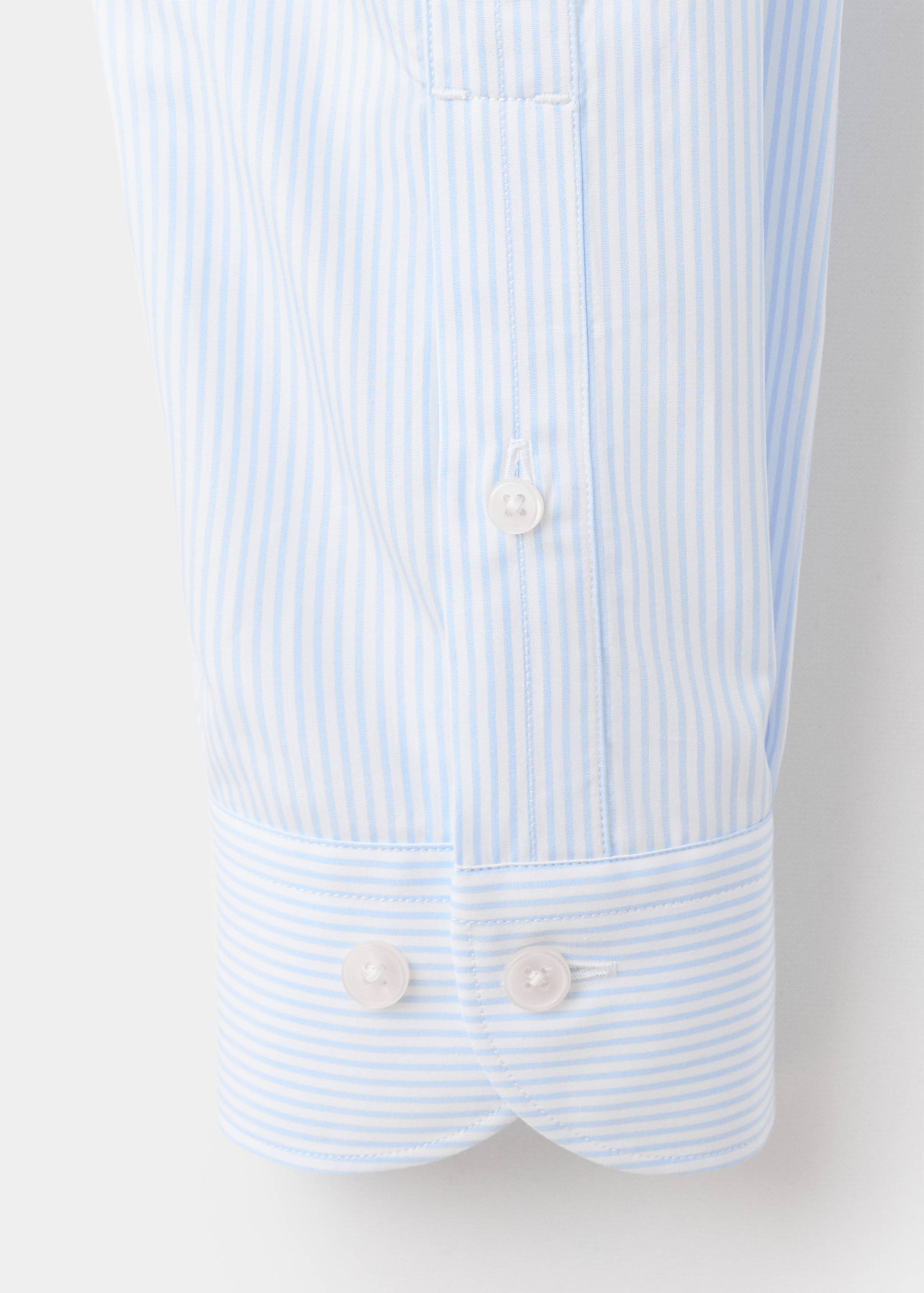 100% cotton striped slim-fit shirt - Details of the article 0