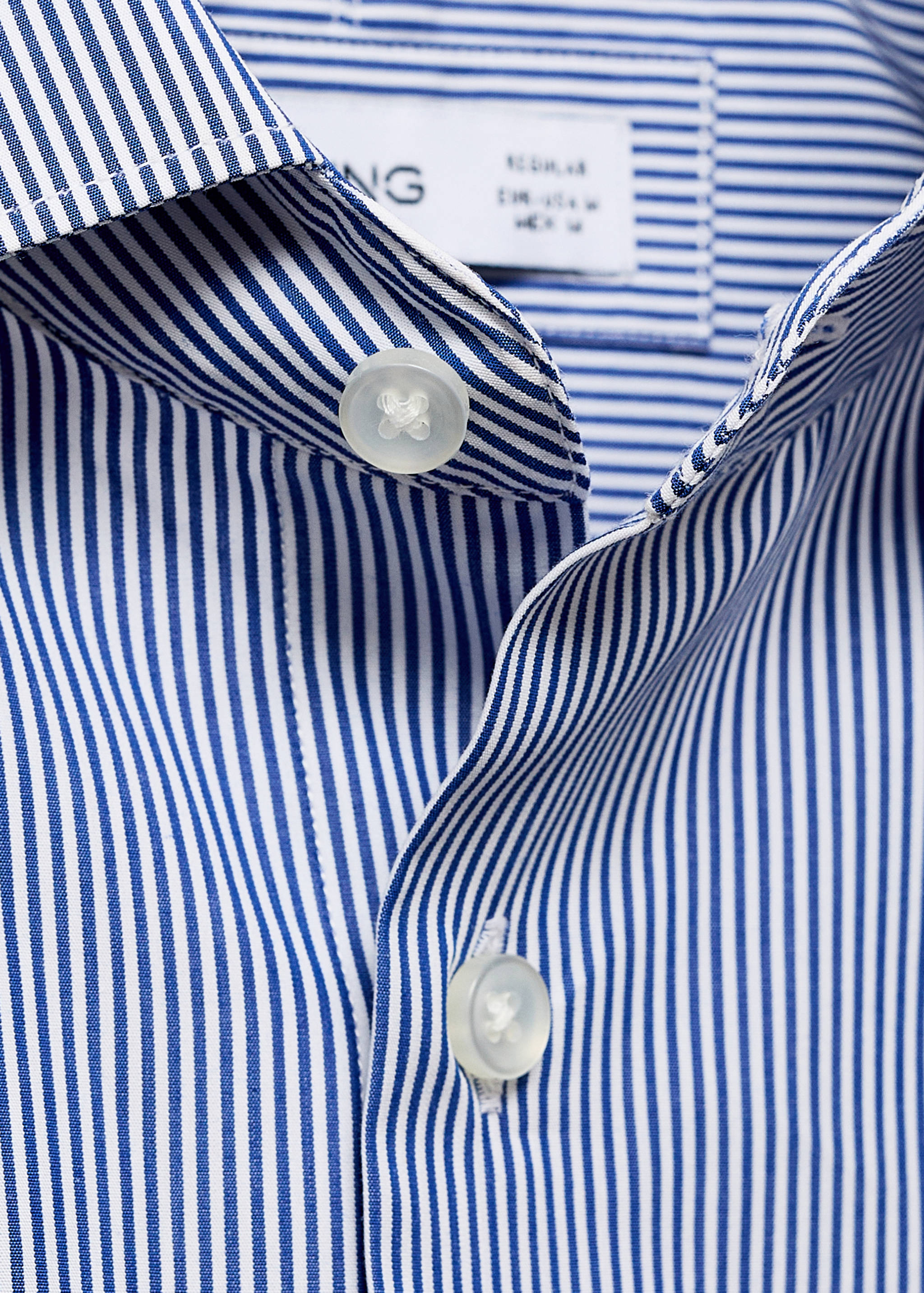 100% cotton striped slim-fit shirt - Details of the article 8