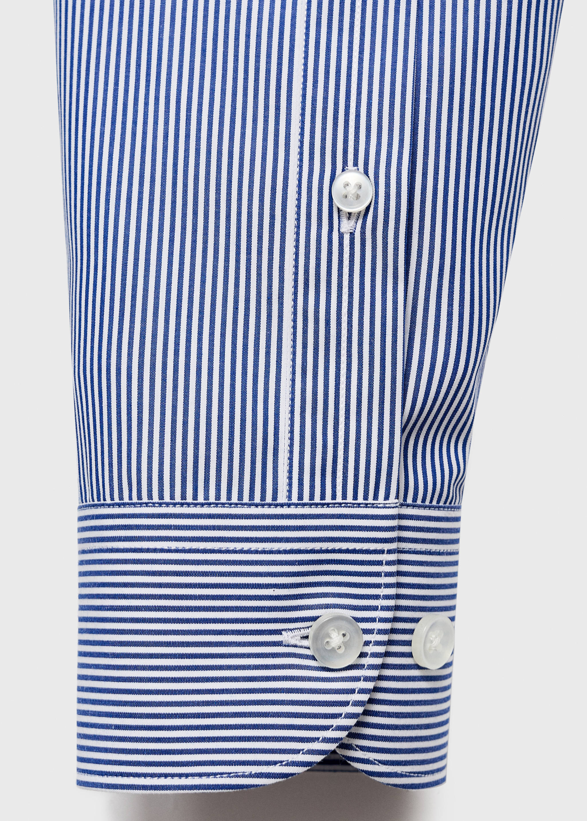 100% cotton striped slim-fit shirt - Details of the article 0