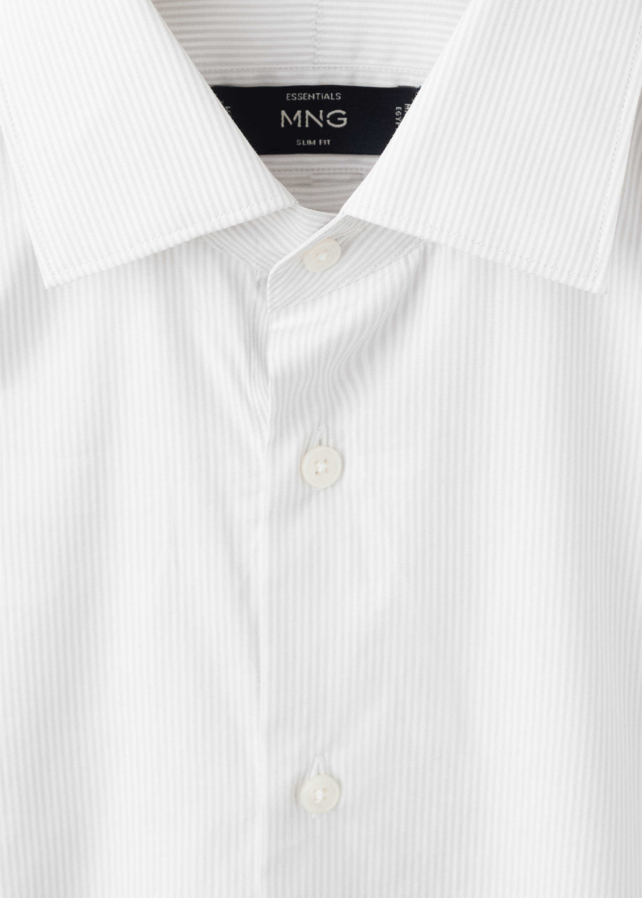 100% cotton striped slim-fit shirt - Details of the article 8