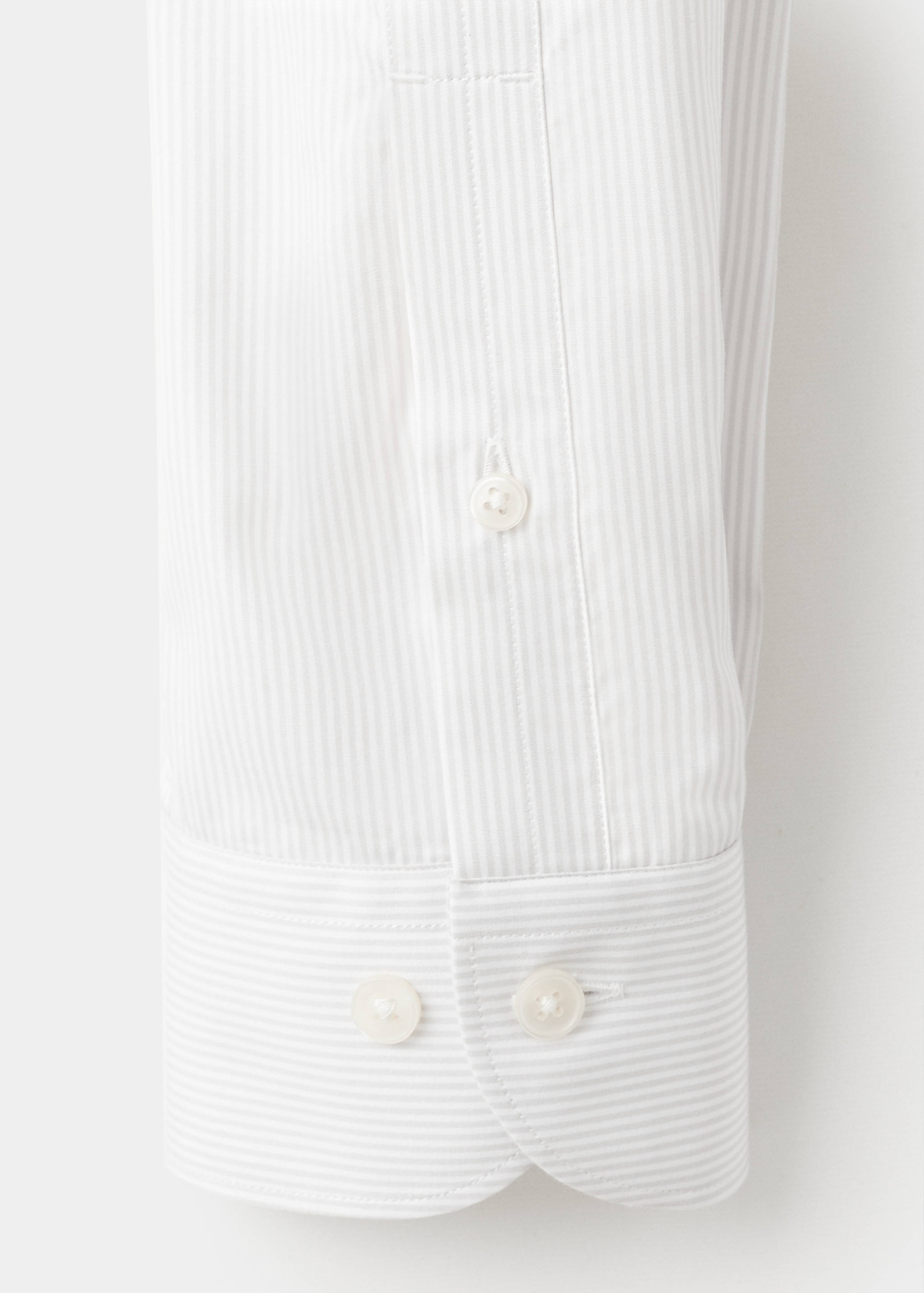 100% cotton striped slim-fit shirt - Details of the article 0
