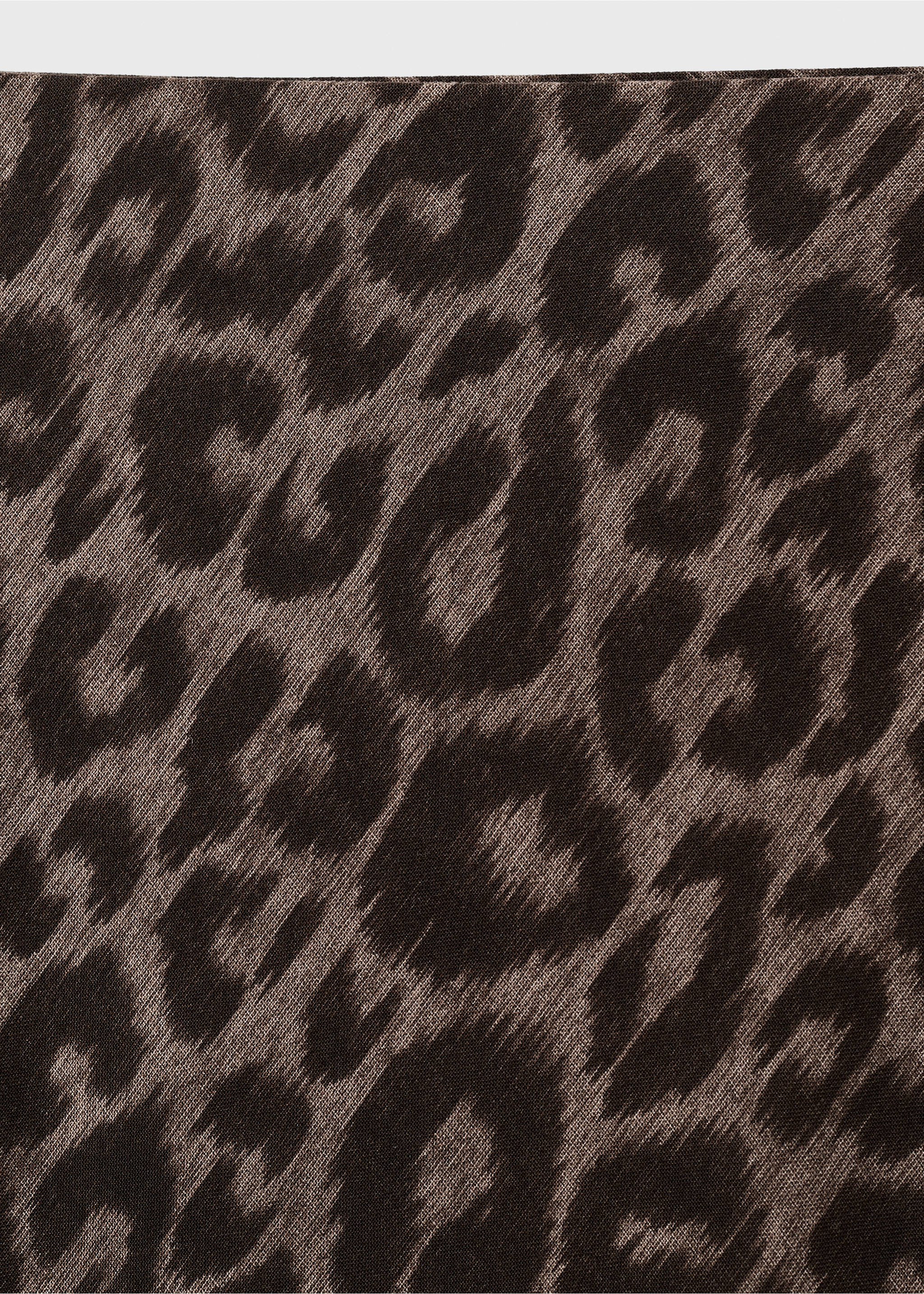 Long leopard-print skirt - Details of the article 8, Brown. Ref: 17046333-00.
