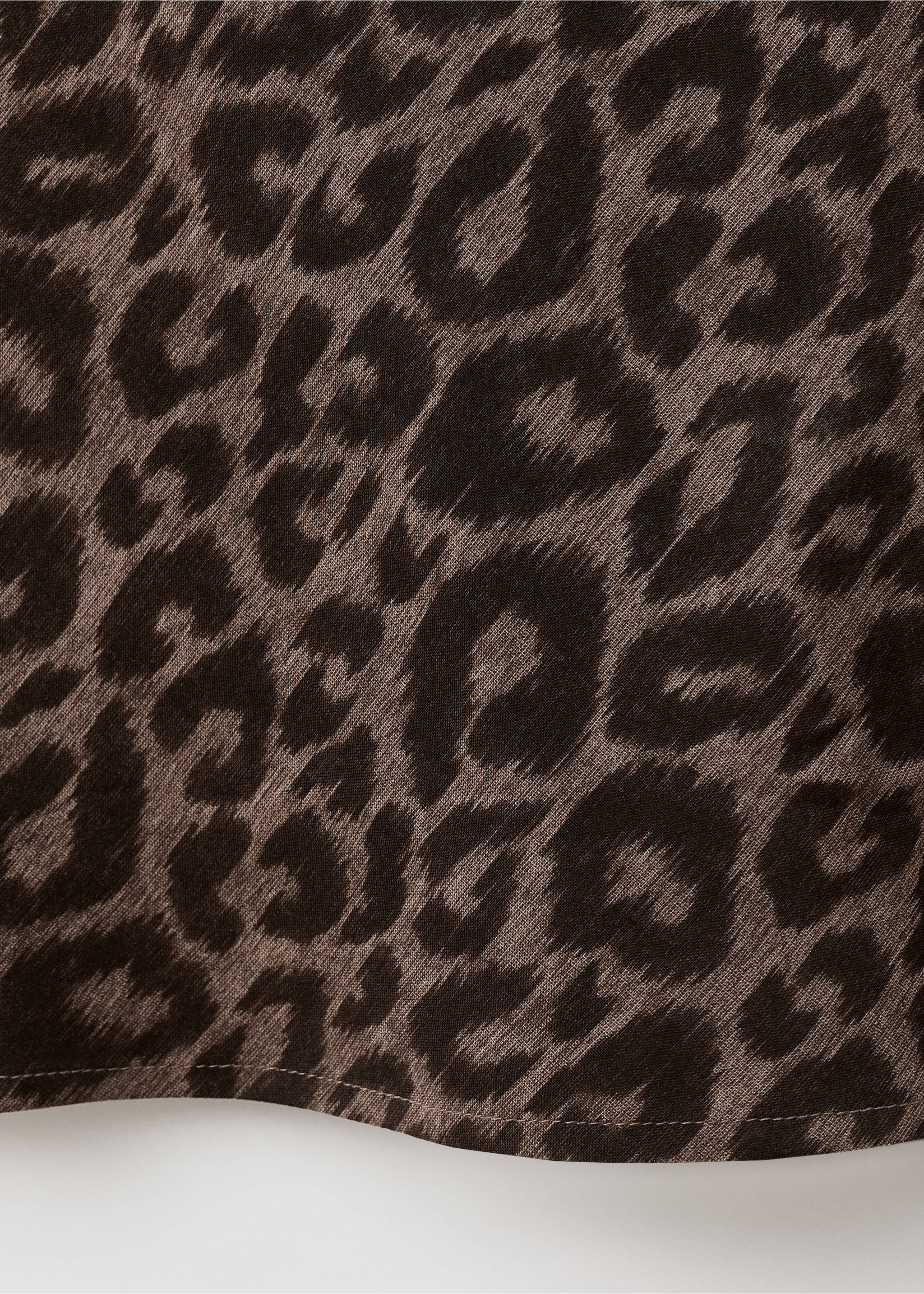 Long leopard-print skirt - Details of the article 0, Brown. Ref: 17046333-00.