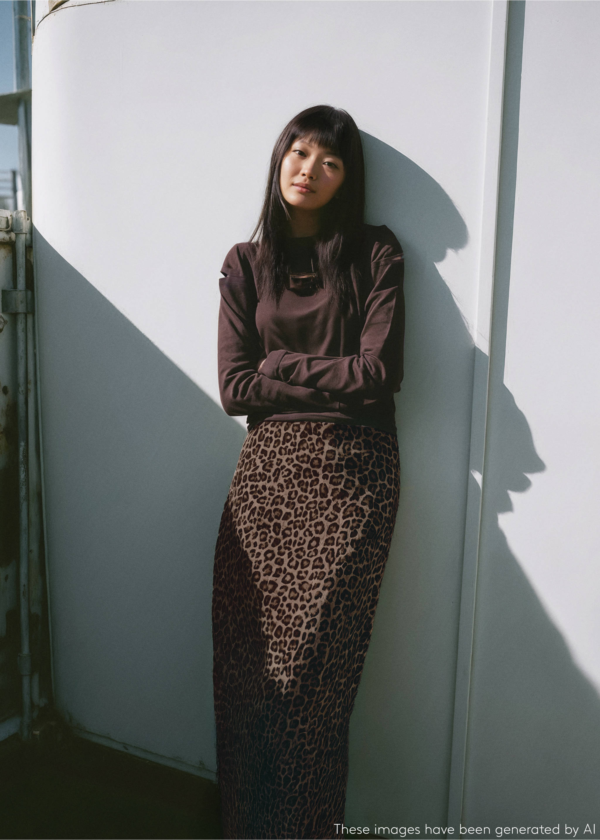 Long leopard-print skirt - Details of the article 5, Brown. Ref: 17046333-00.