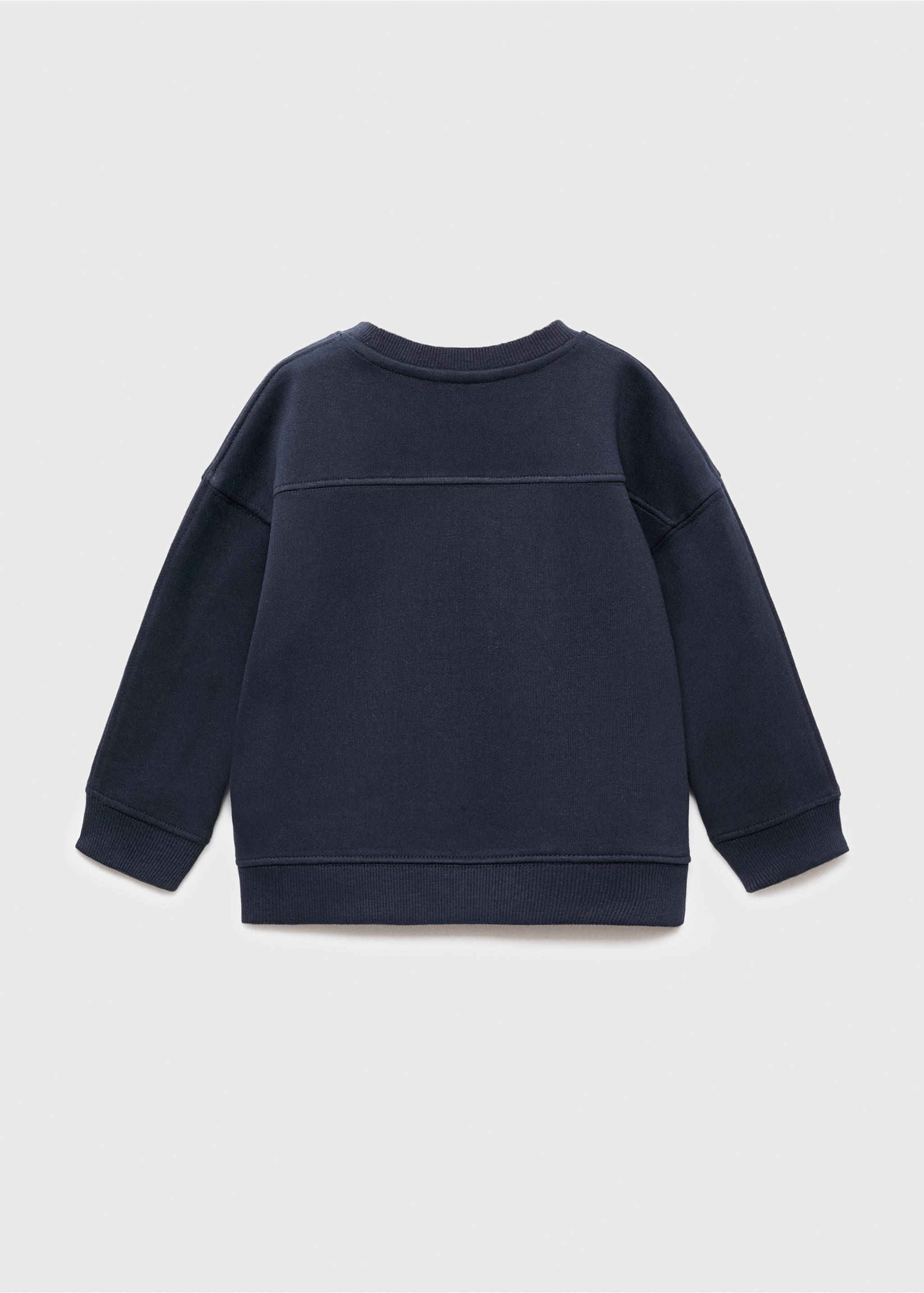 Printed embroidered sweatshirt - Reverse of the article, Navy. Ref: 17046340-00.