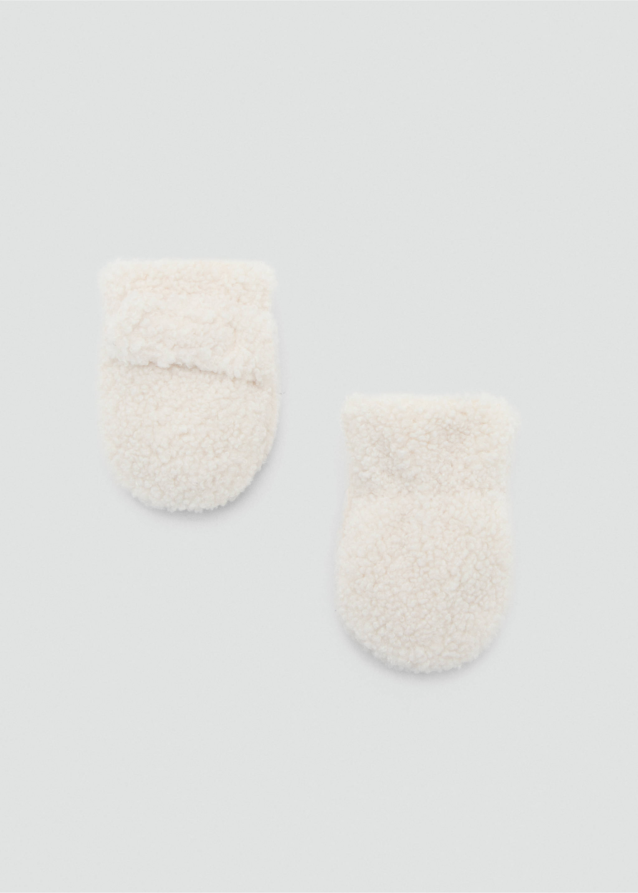 Handschuhe mit Shearling - Artikel ohne Model, Ecru. Ref: 17046349-00.