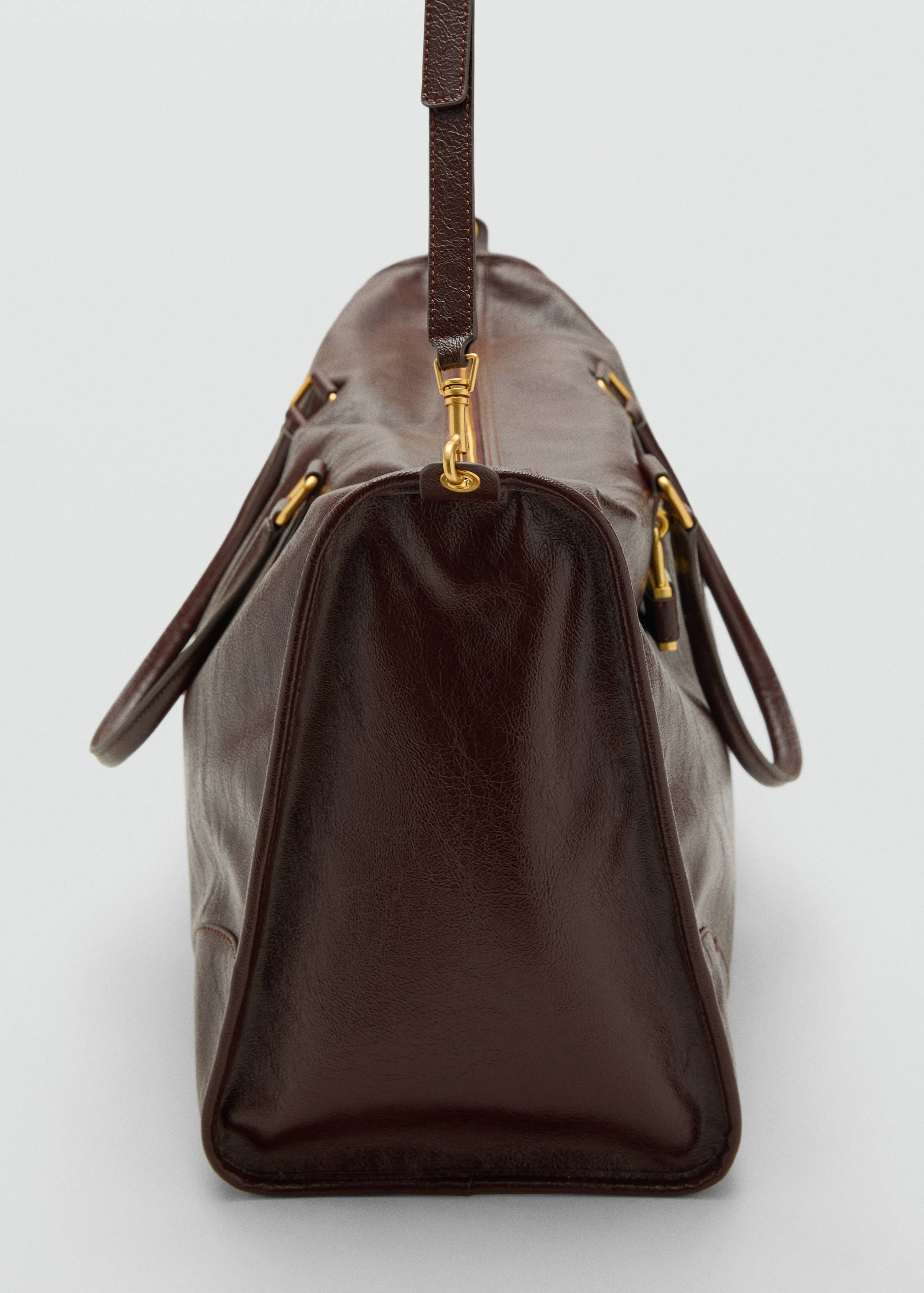 Maxi-Tasche mit glänzendem Finish und Henkeln - Detail des Artikels 2
