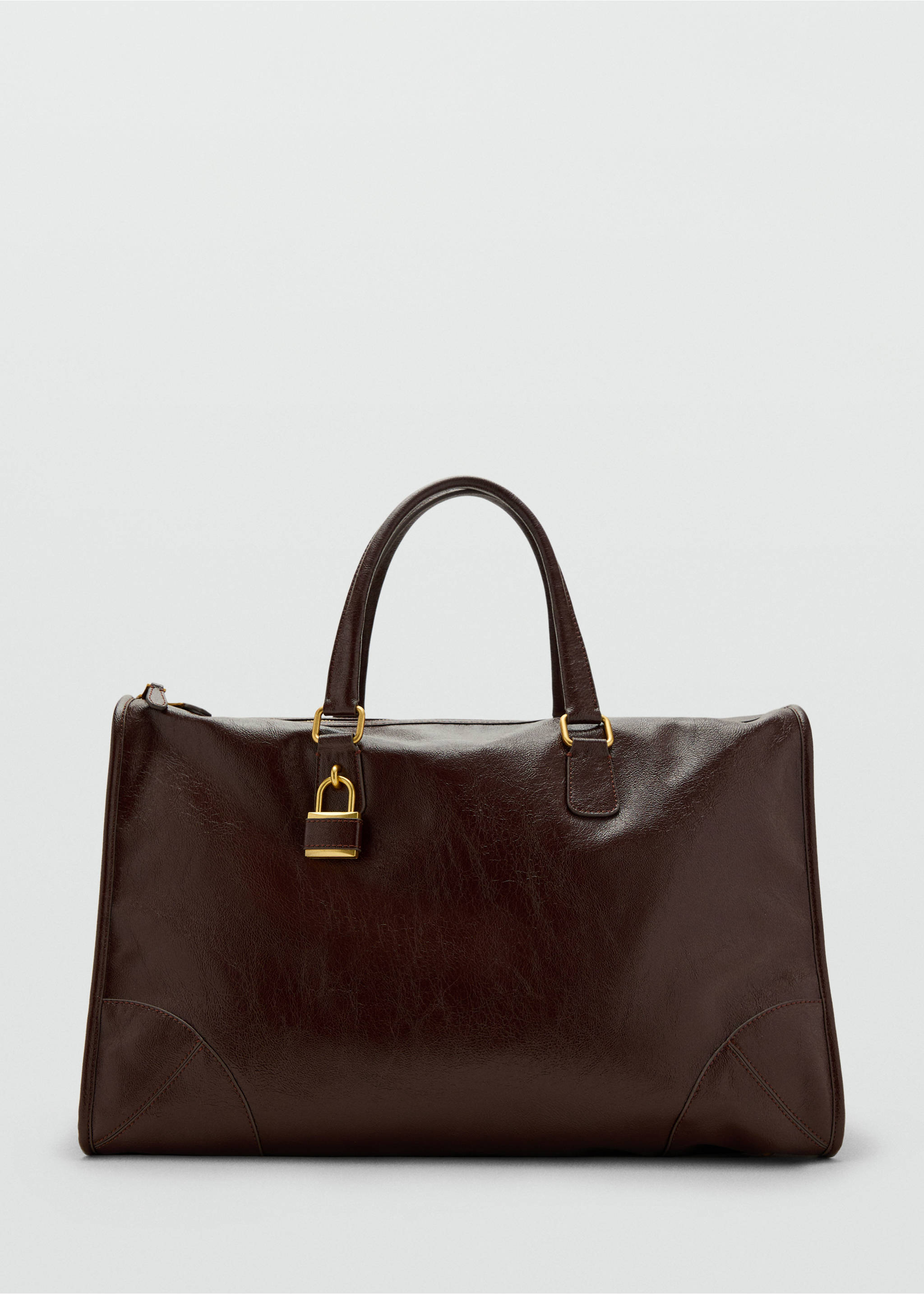 Maxi sac avec anses finition brillante - Article sans modèle, Chocolat. Ref: 17046352-00.