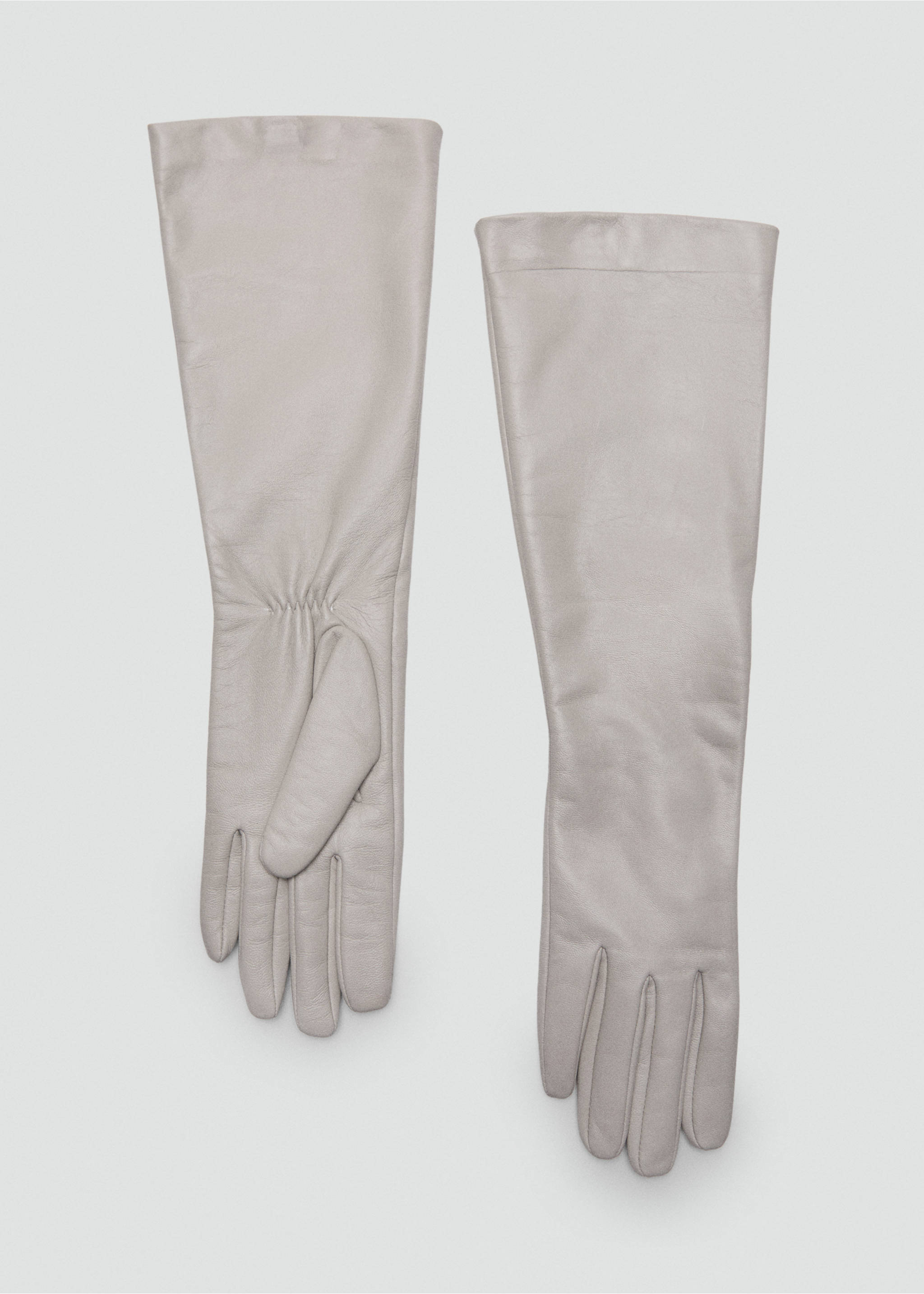 Guantes largos piel - Artículo sin modelo, Gris hielo. Ref: 17046354-00.