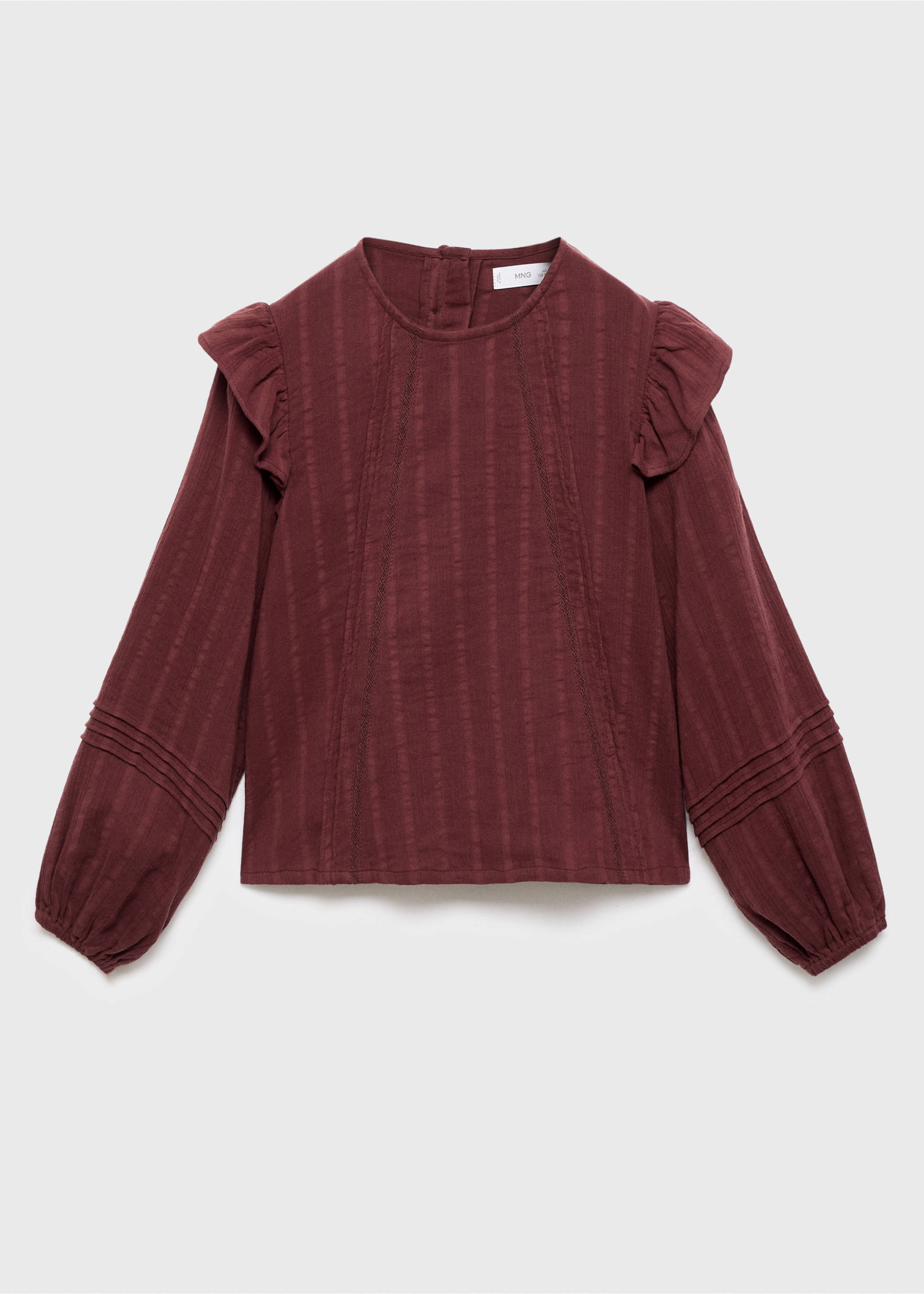 Blouse with pleat detail - Article without model, Maroon. Ref: 17046725-00.