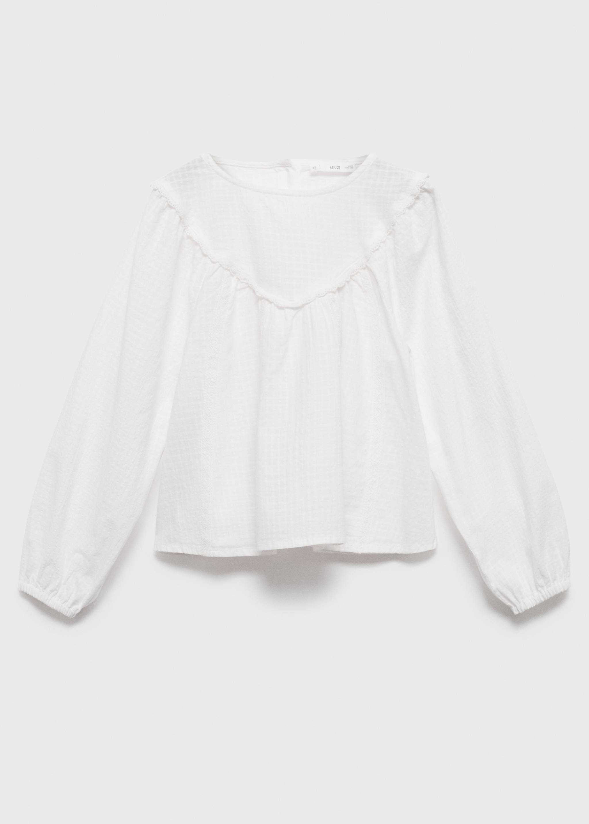 Blouse with lace trim details - Article without model