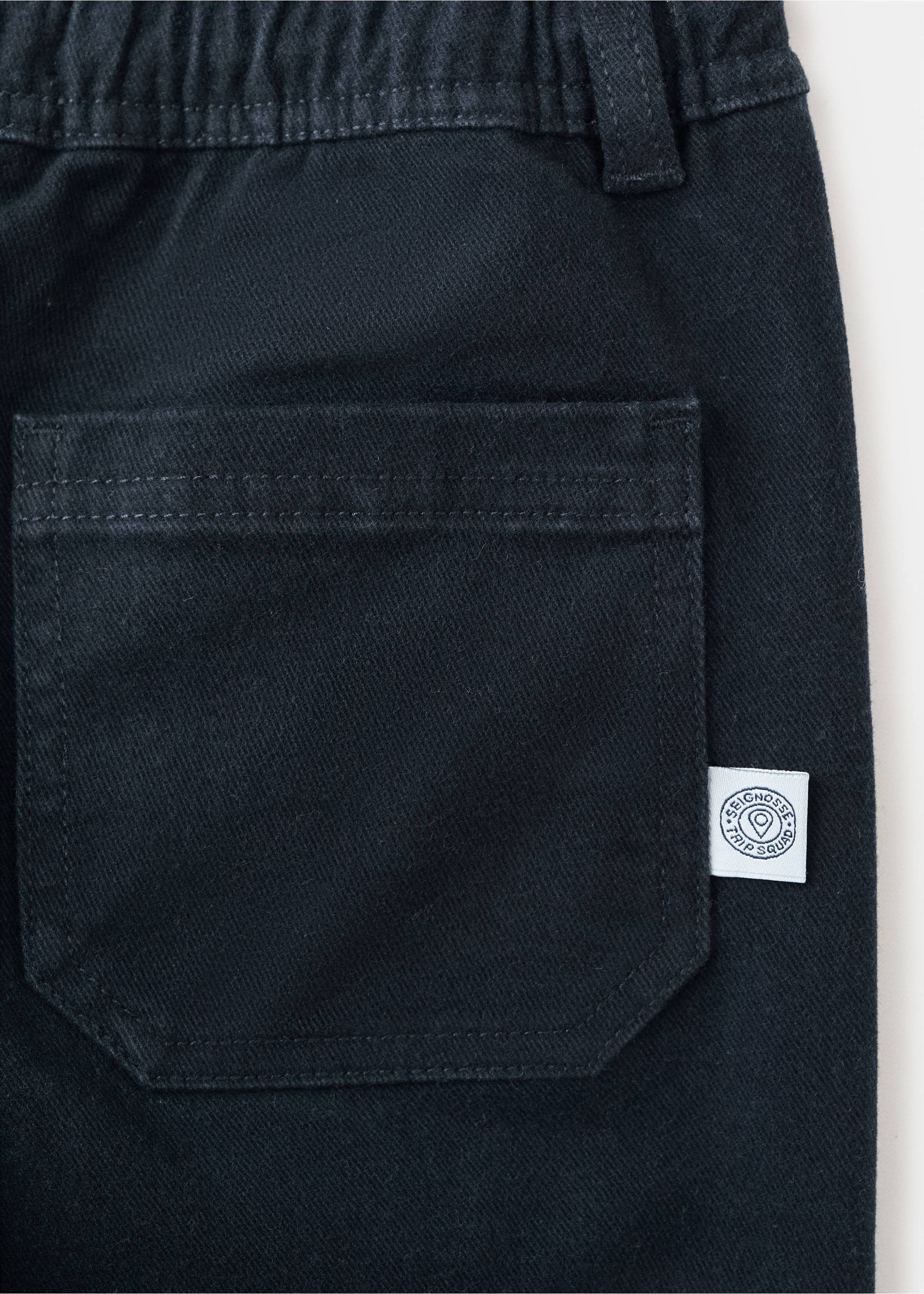 Straight cotton trousers - Details of the article 0, Navy. Ref: 17046728-00.