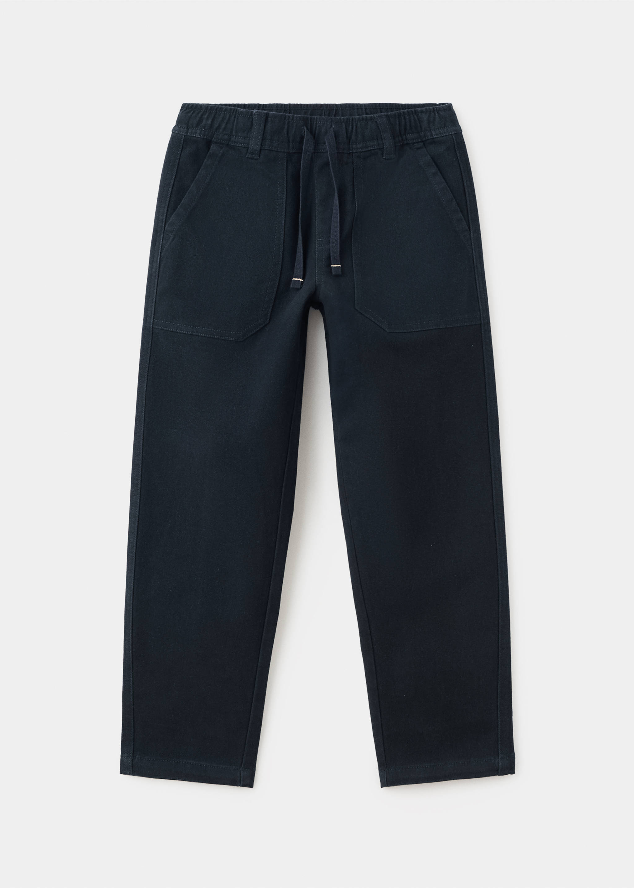 Straight cotton trousers - Article without model, Navy. Ref: 17046728-00.