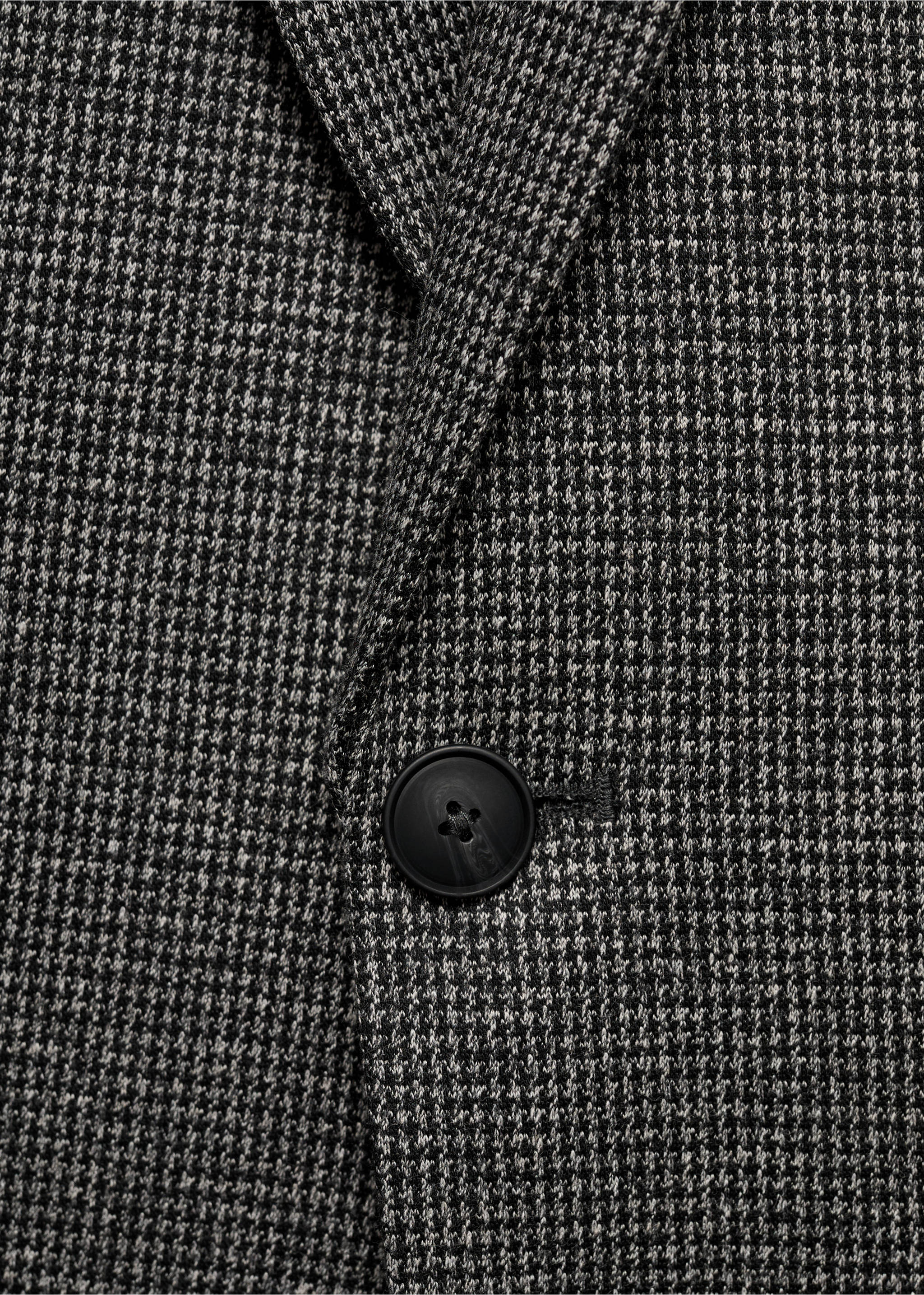 Slim fit microstructure blazer - Details of the article 8, Medium Heather Grey. Ref: 17046732-00.
